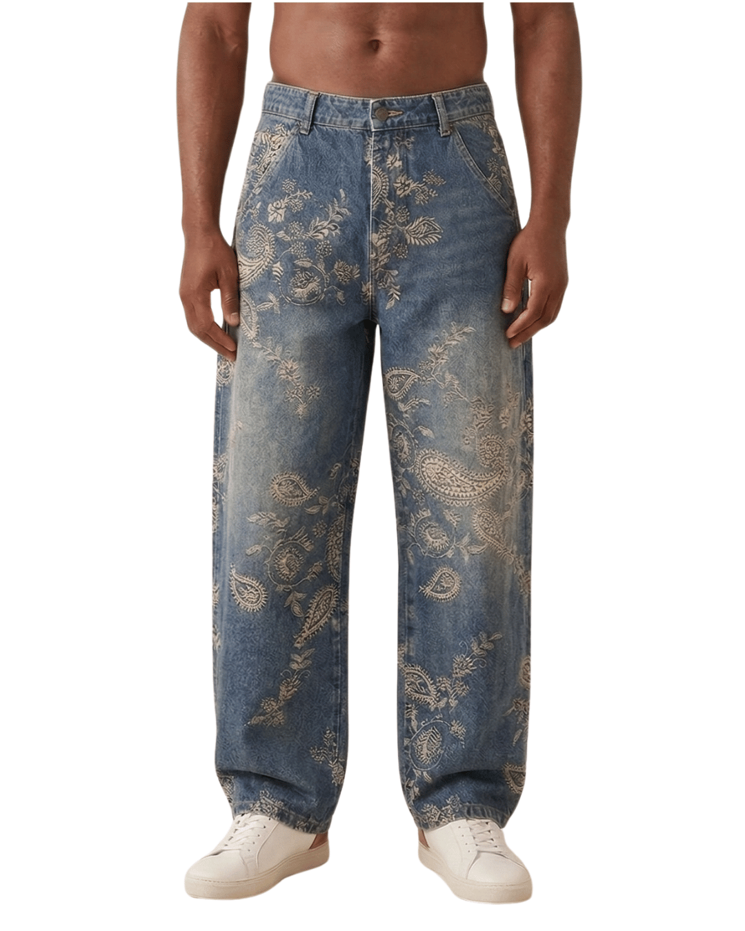 EMBROIDED BAGGY DENIM 26504