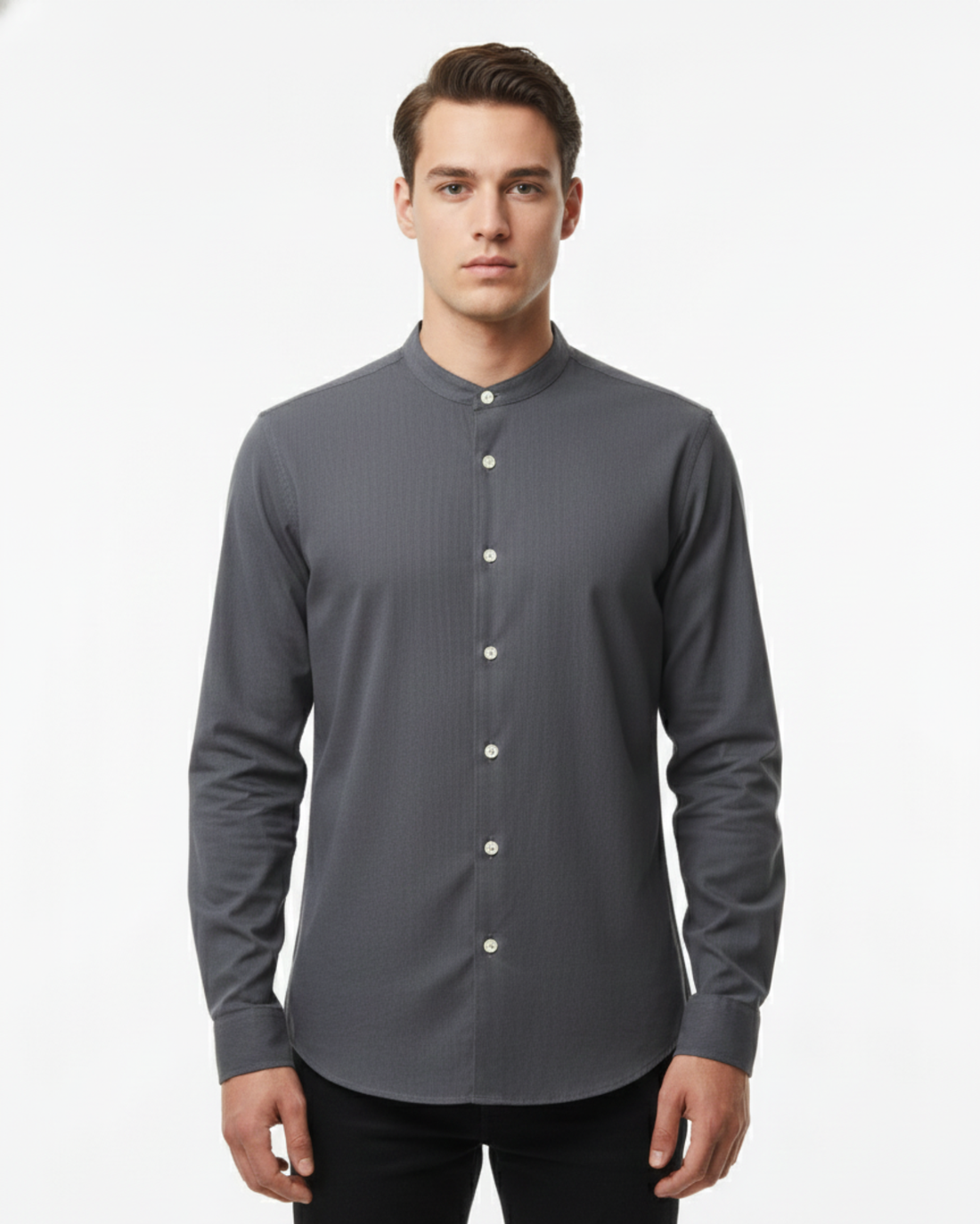 SQUALO BAND COLLAR LS SHIRT