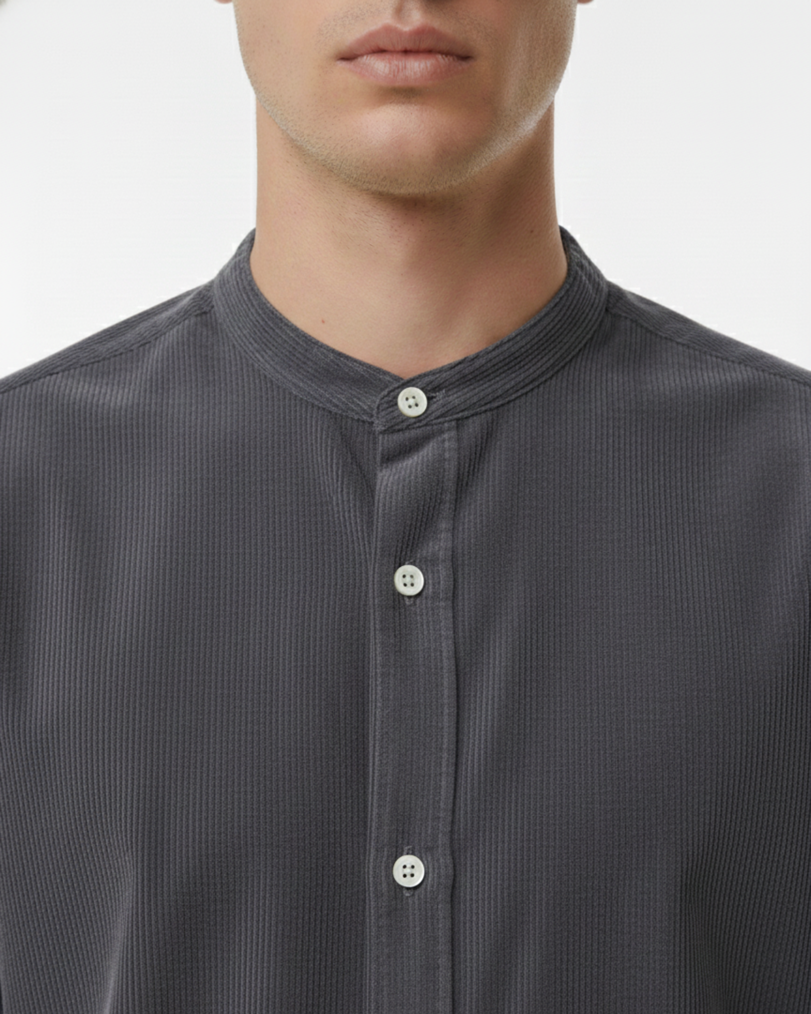 SQUALO BAND COLLAR LS SHIRT