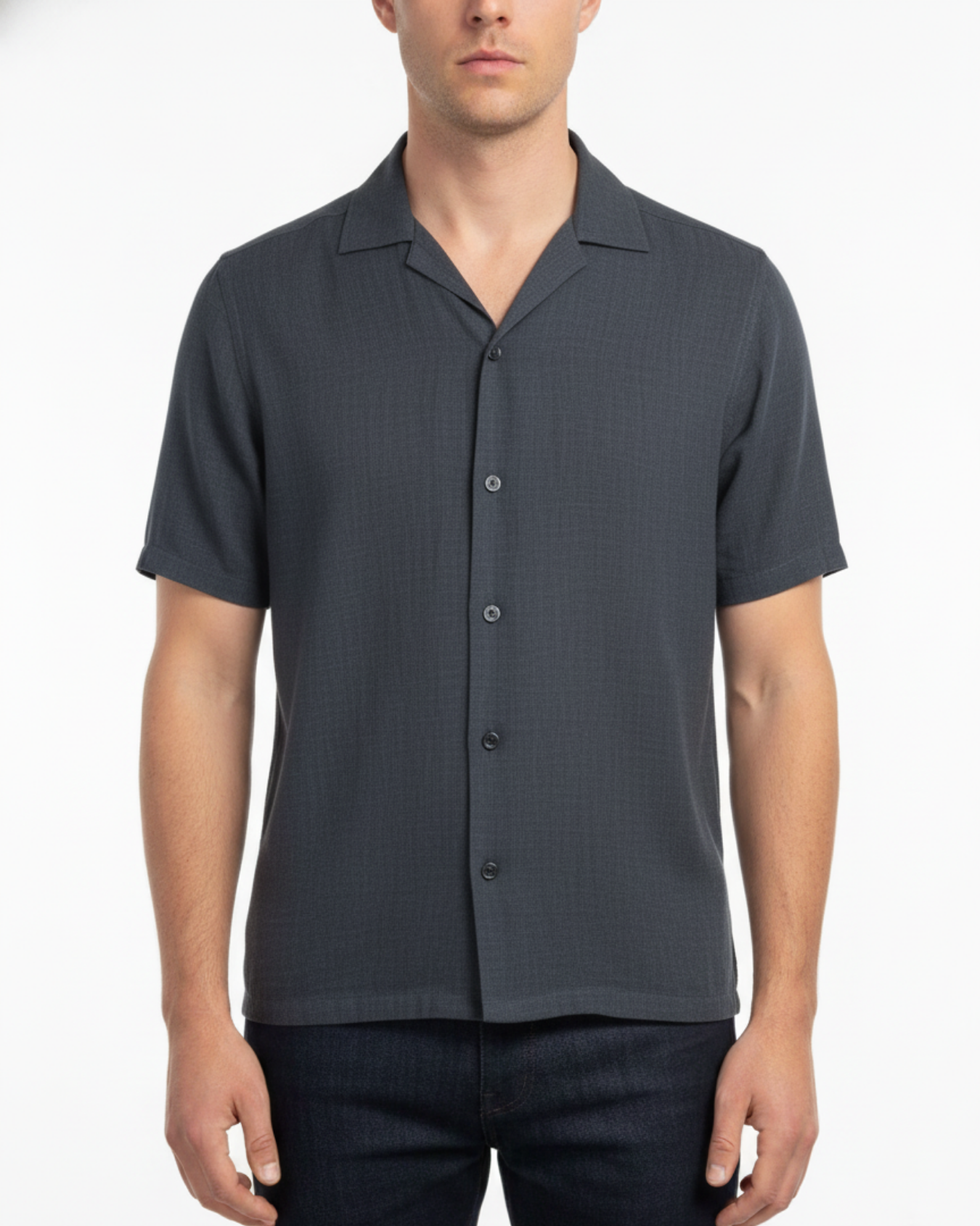 LINEN SHORT SLEEVE PLAIN SHIRTS