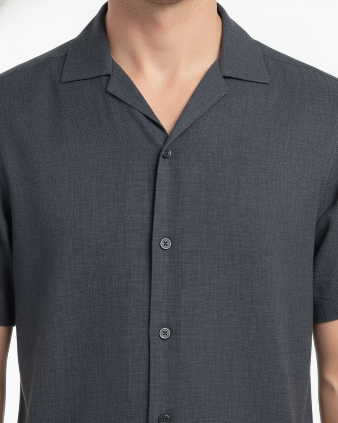 LINEN SHORT SLEEVE PLAIN SHIRTS