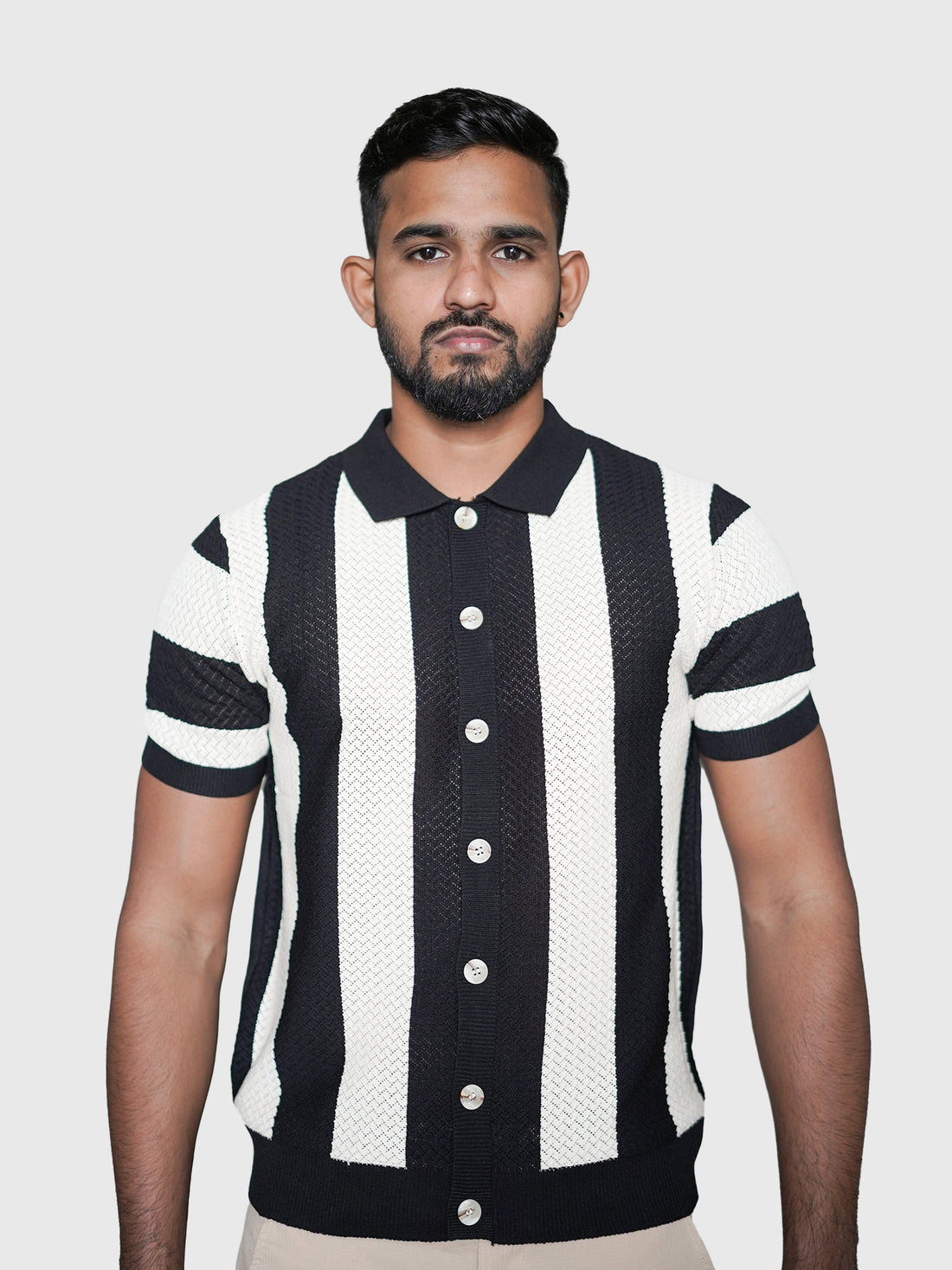 SQUALO KNIT STRIPED POLO G6