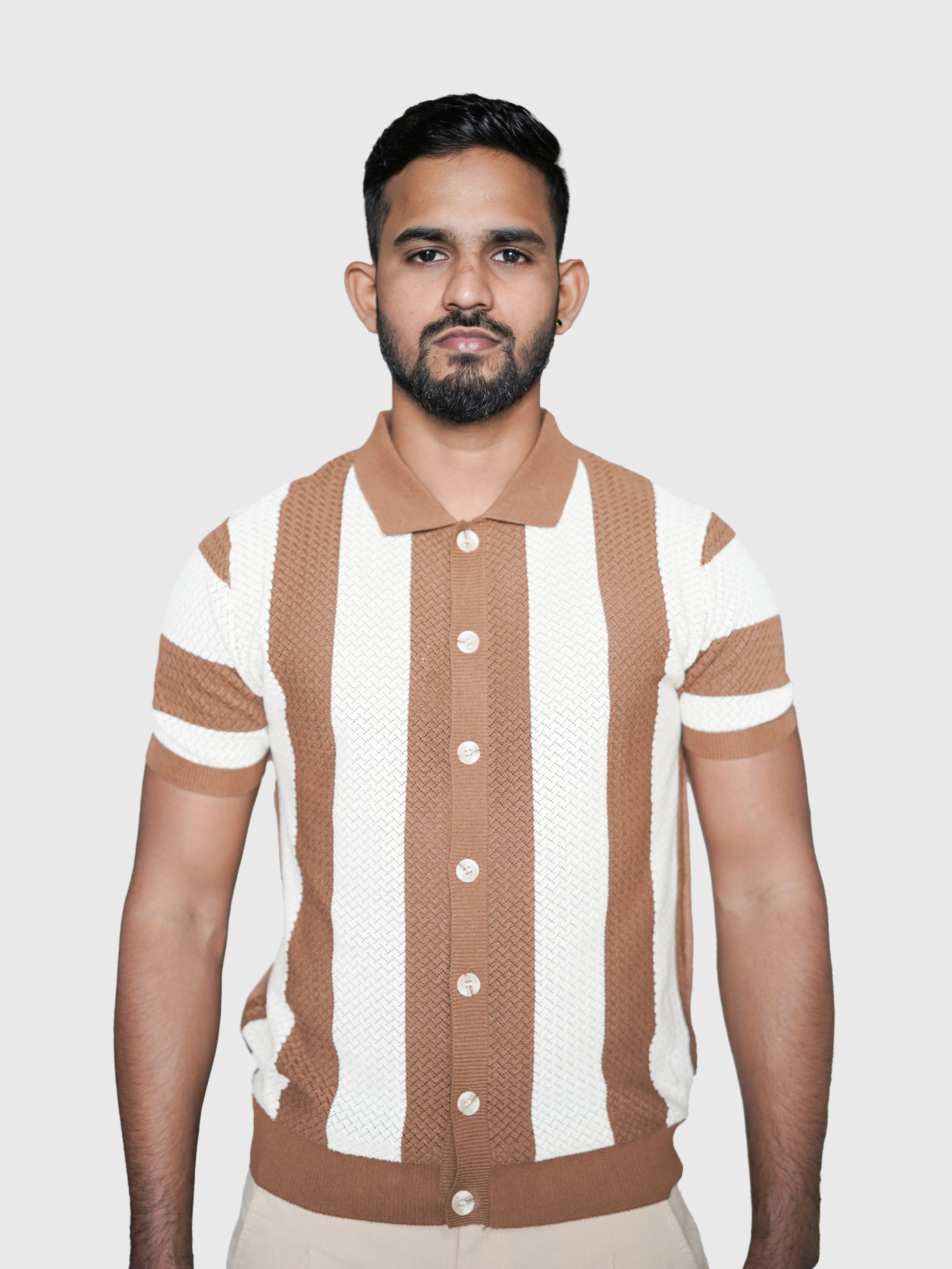 SQUALO KNIT STRIPED POLO G6