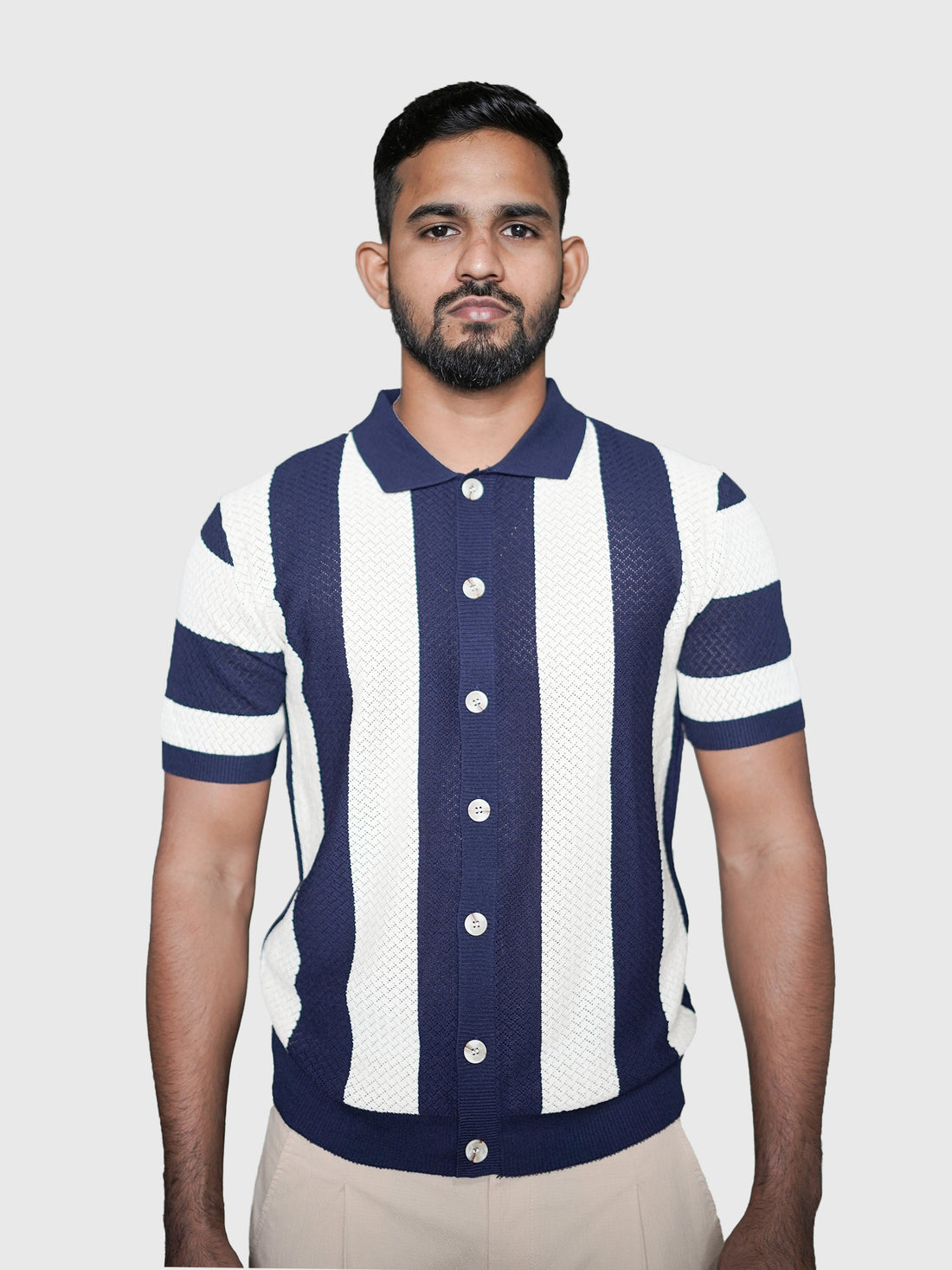 SQUALO KNIT STRIPED POLO G6