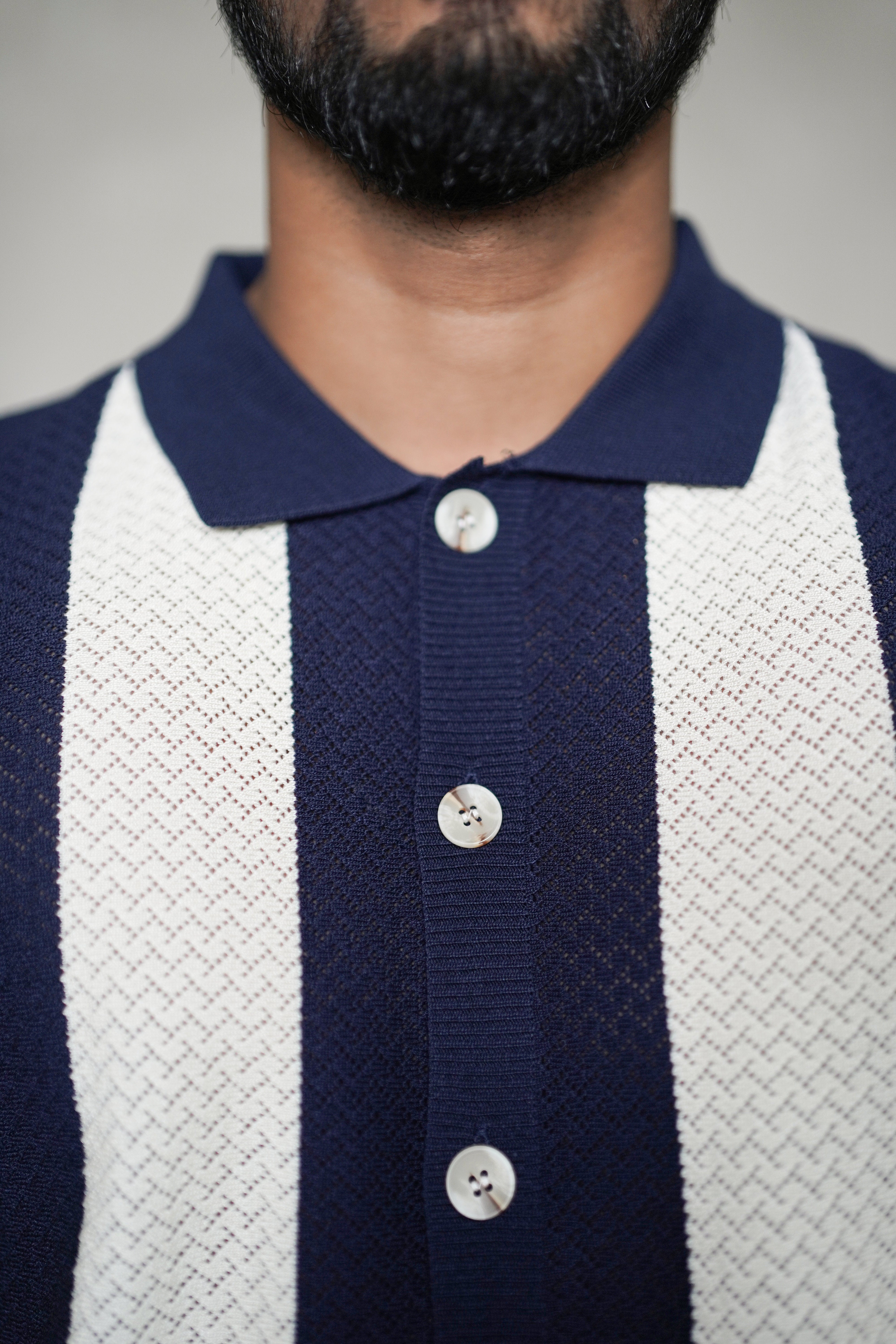 SQUALO KNIT STRIPED POLO G6