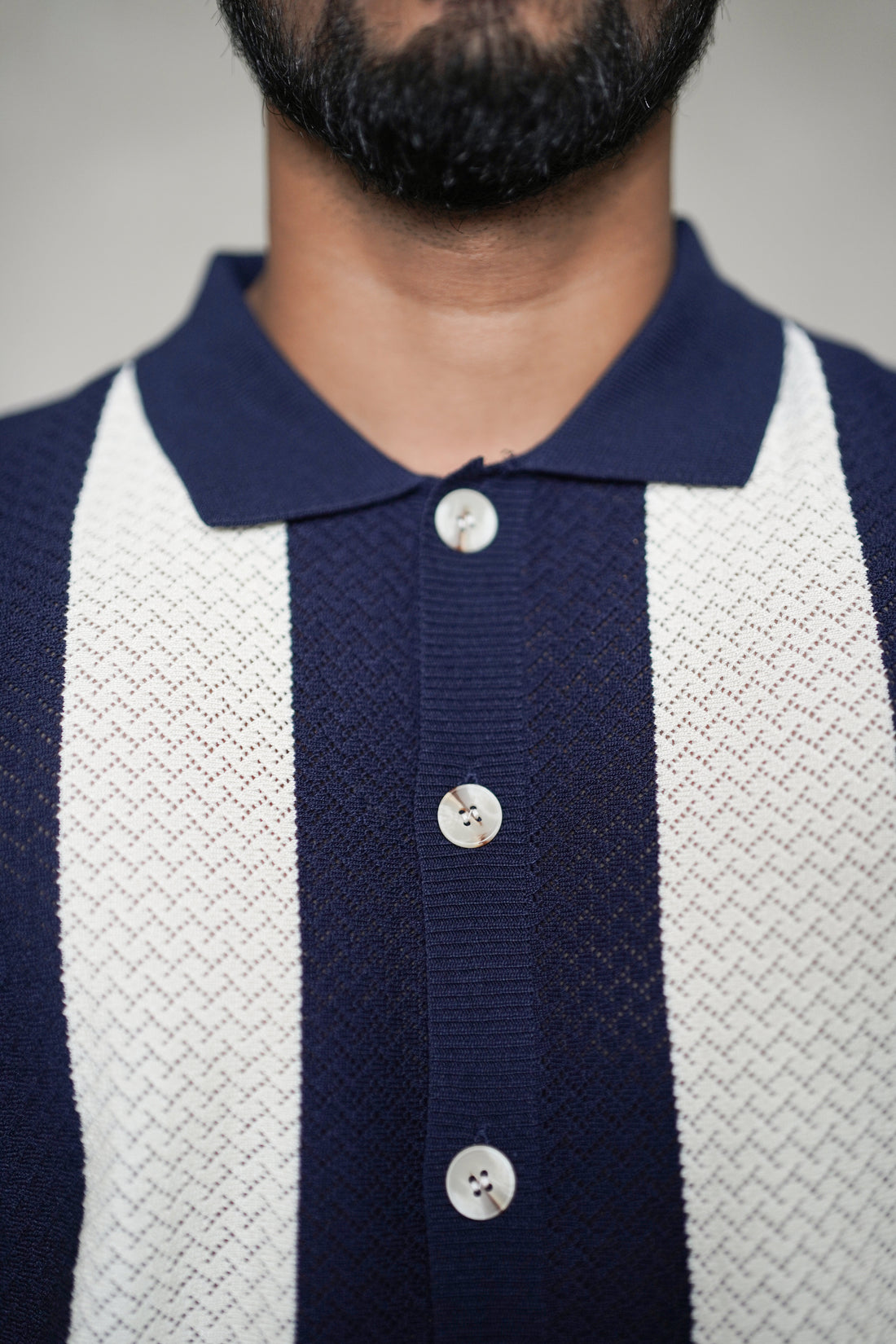 SQUALO KNIT STRIPED POLO G6