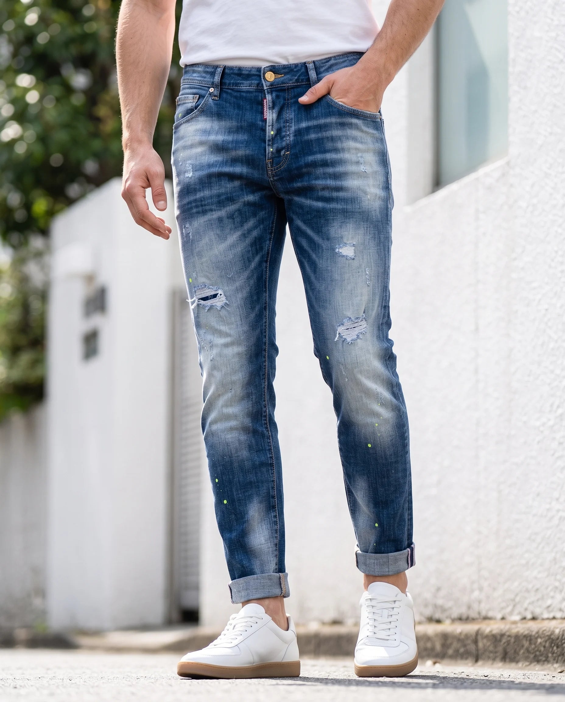 SLIM FIT PATCH DENIM 8051