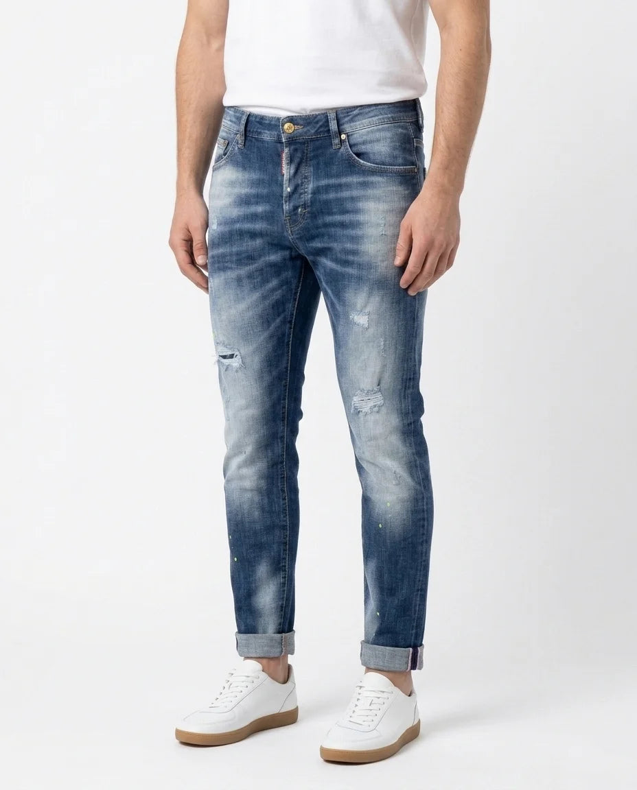 SLIM FIT PATCH DENIM 8051