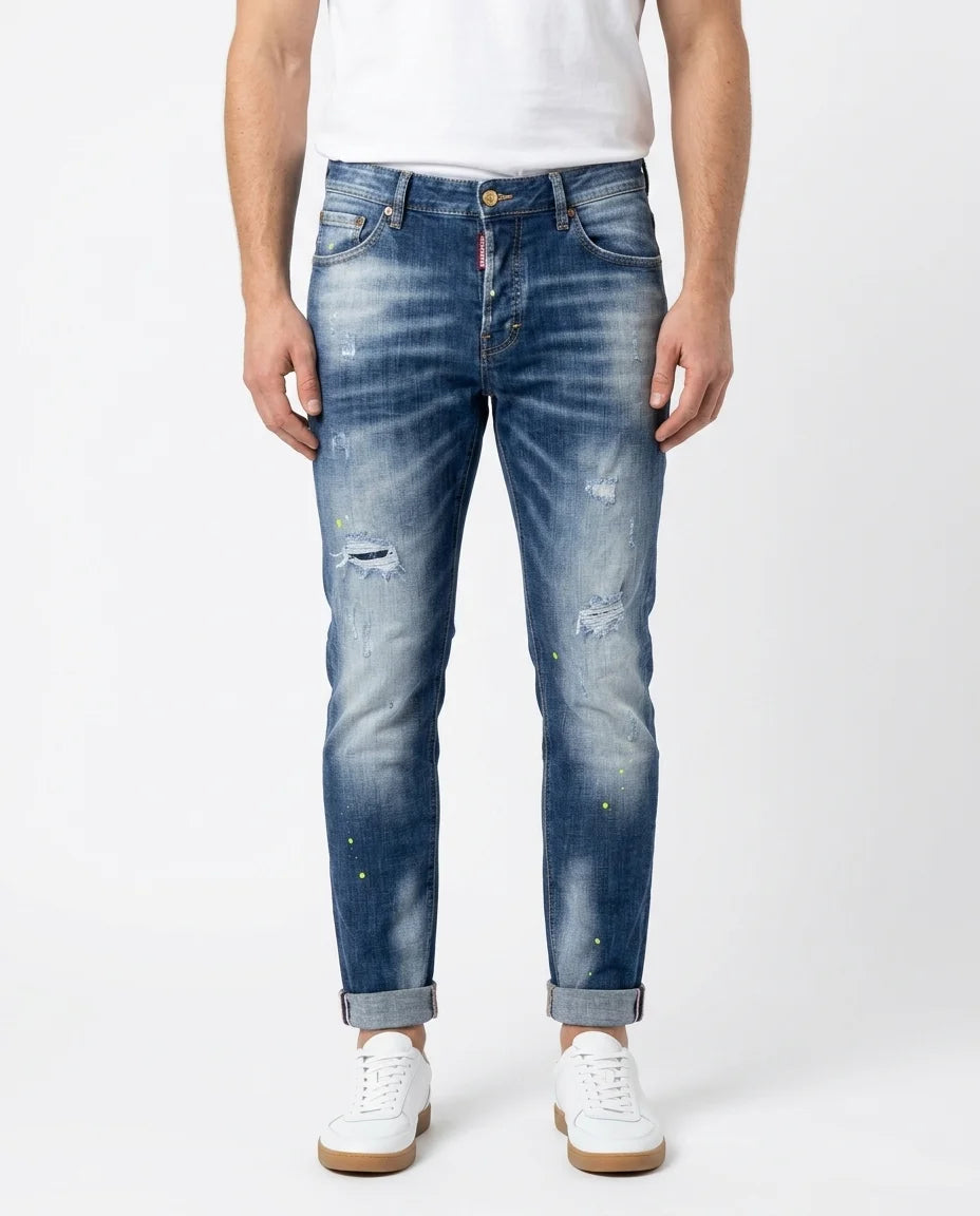 SLIM FIT PATCH DENIM 8051
