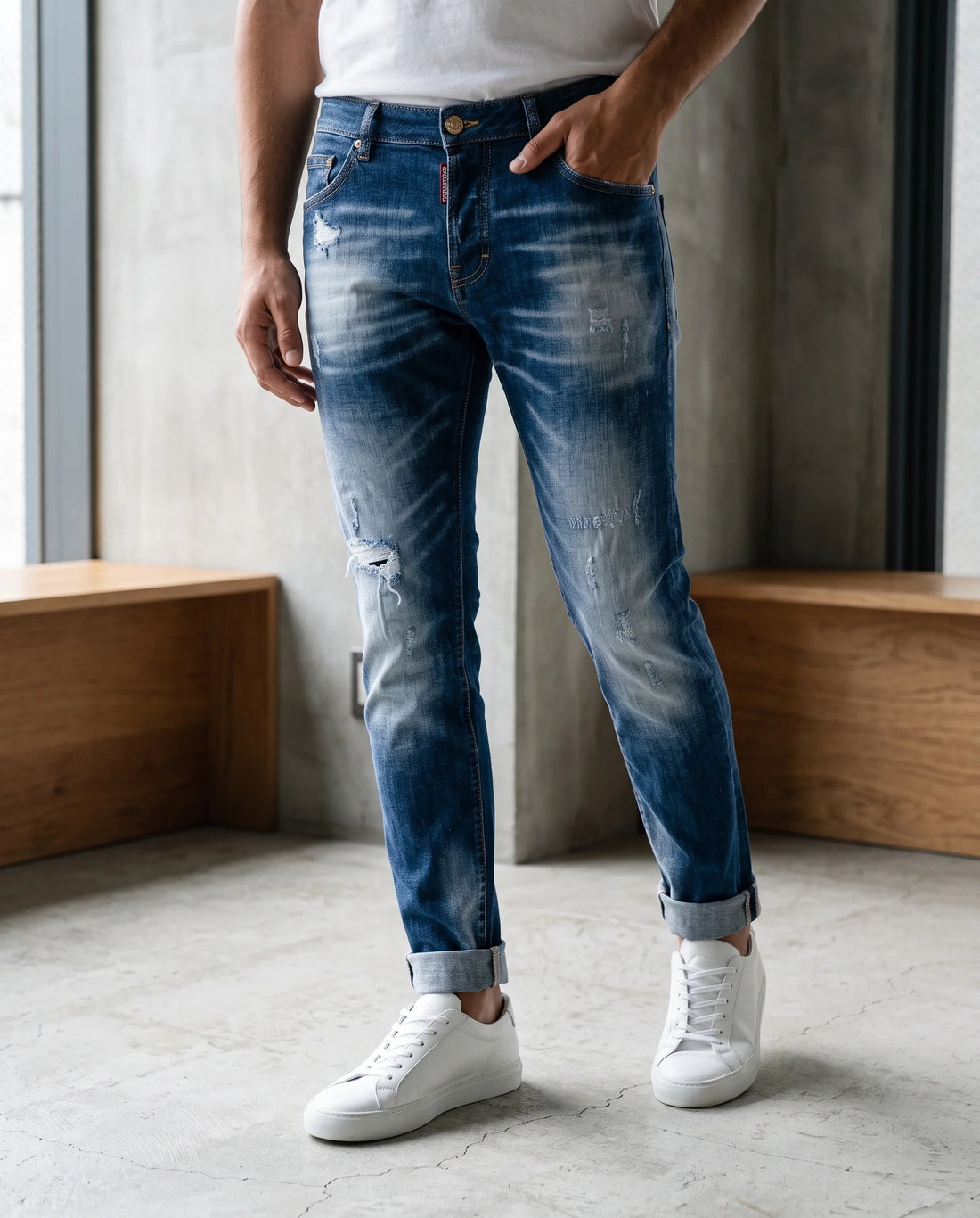 SLIM FIT PATCH DENIM 8054