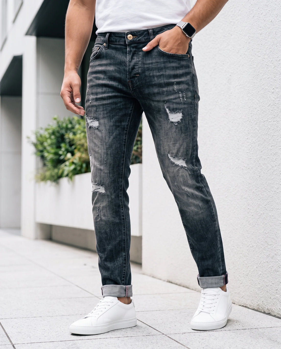 SLIM FIT PATCH DENIM 8067