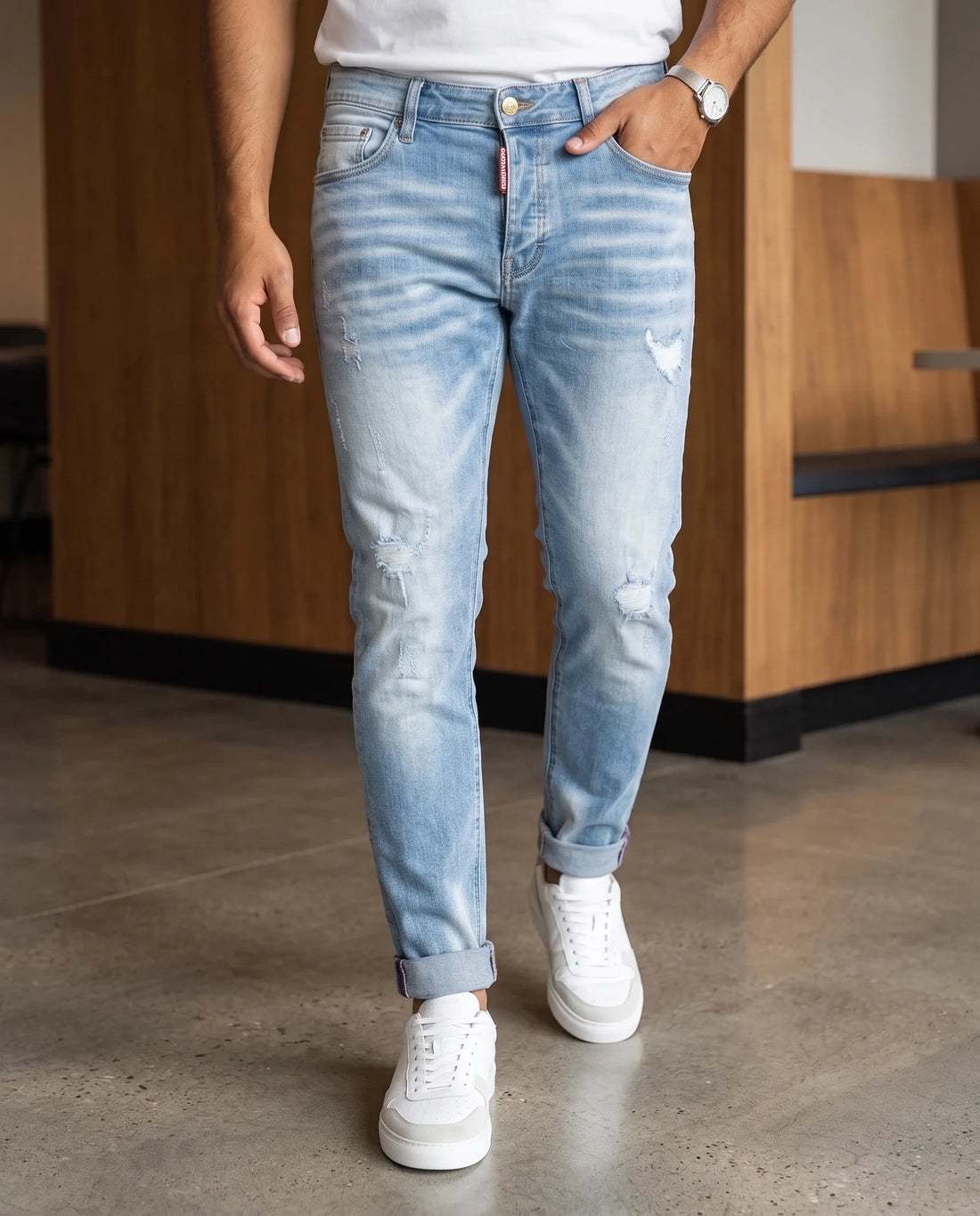 SLIM FIT PATCH DENIM 8069