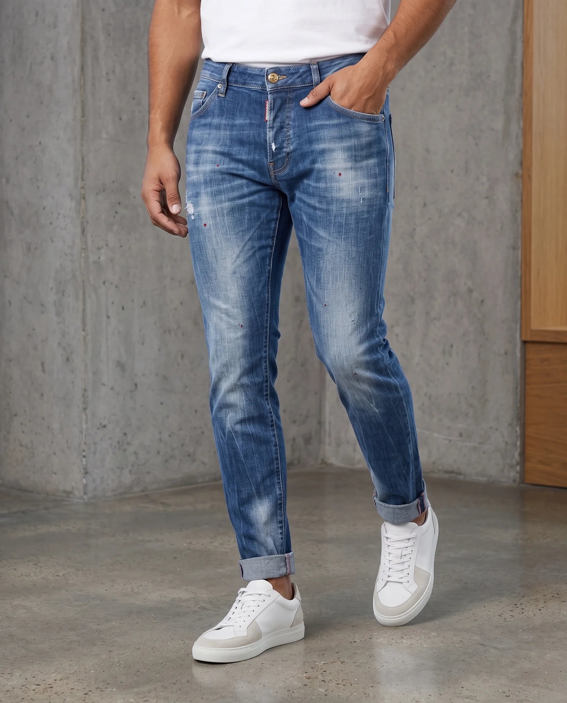 SLIM FIT PATCH DENIM 8098