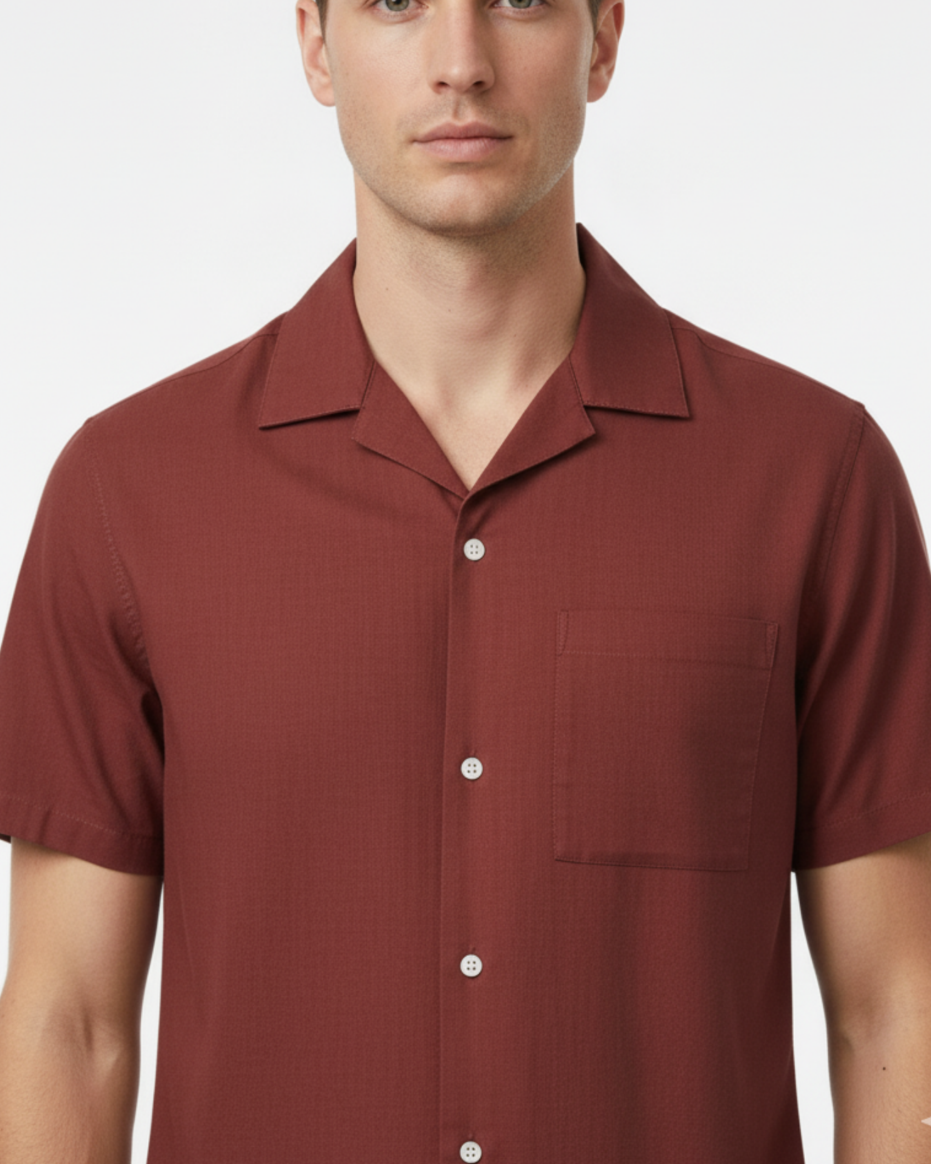 LINEN SHORT SLEEVE PLAIN SHIRTS