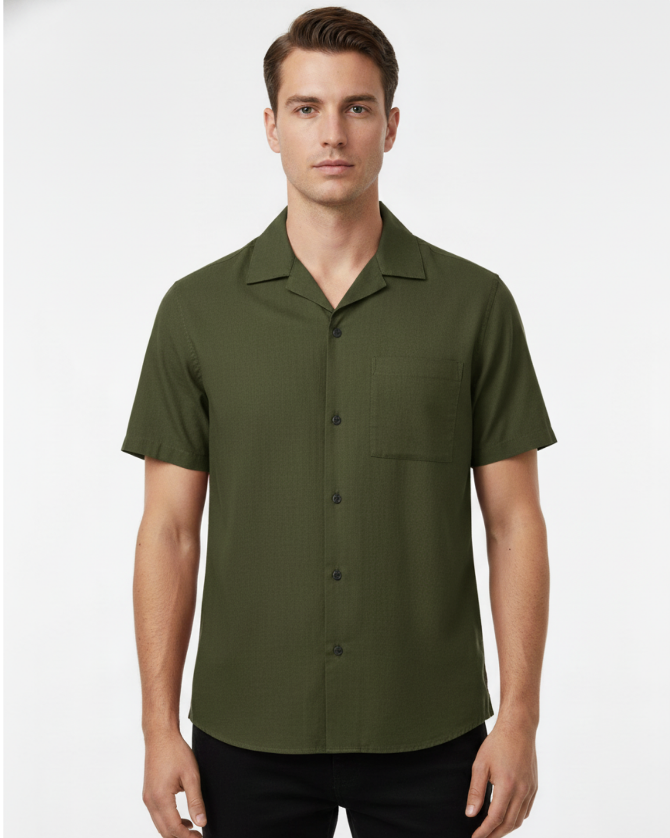 LINEN SHORT SLEEVE PLAIN SHIRTS