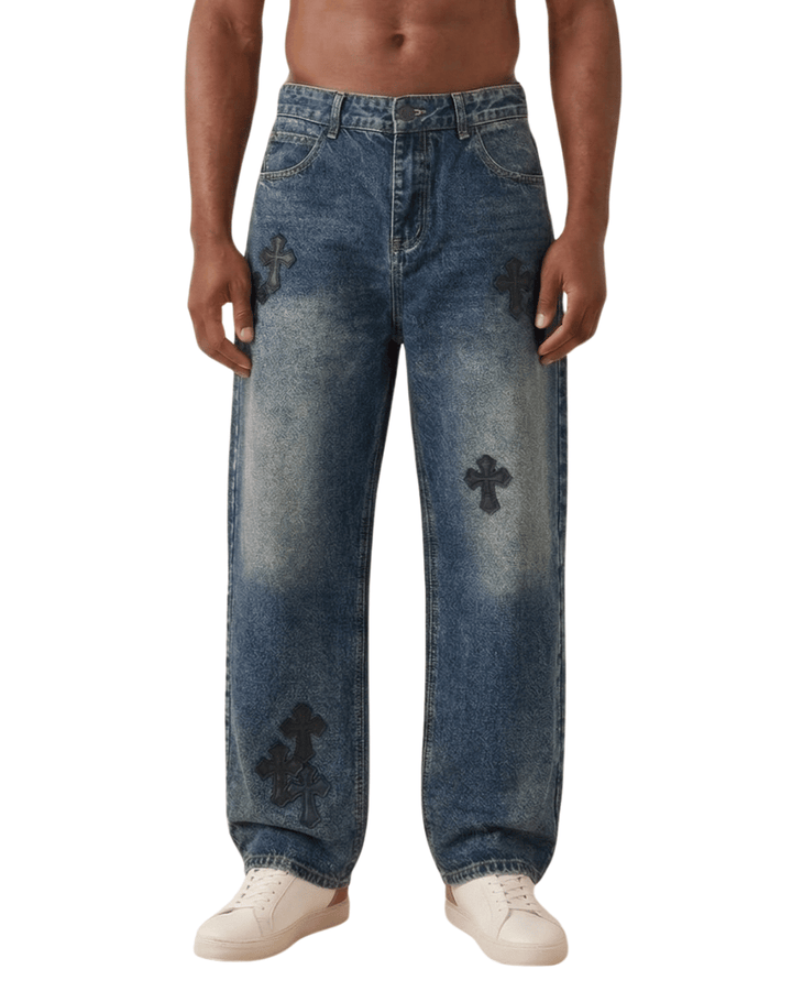 Embroided Baggy Denim 25376