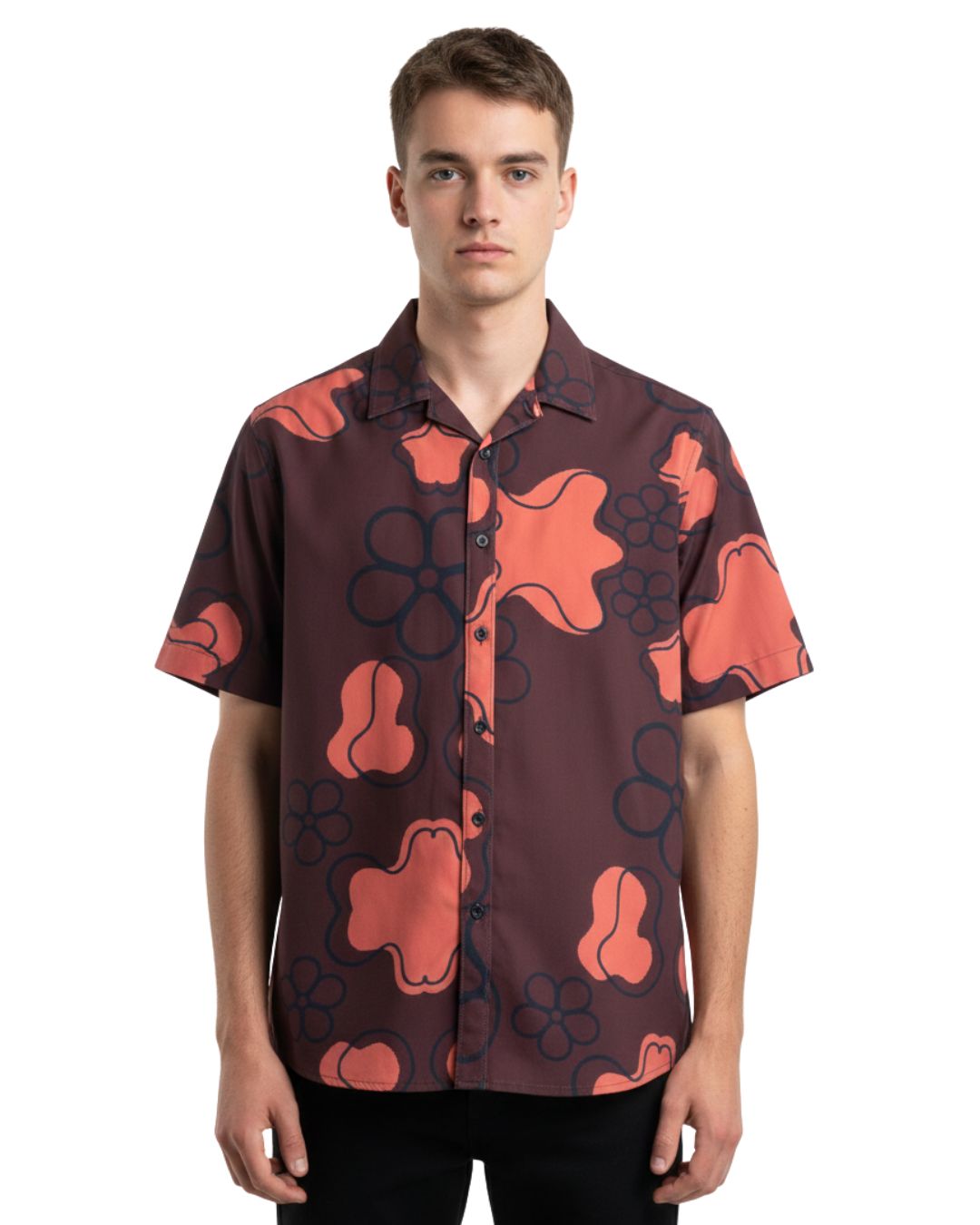 Stalio Print Shirt - Brown 02