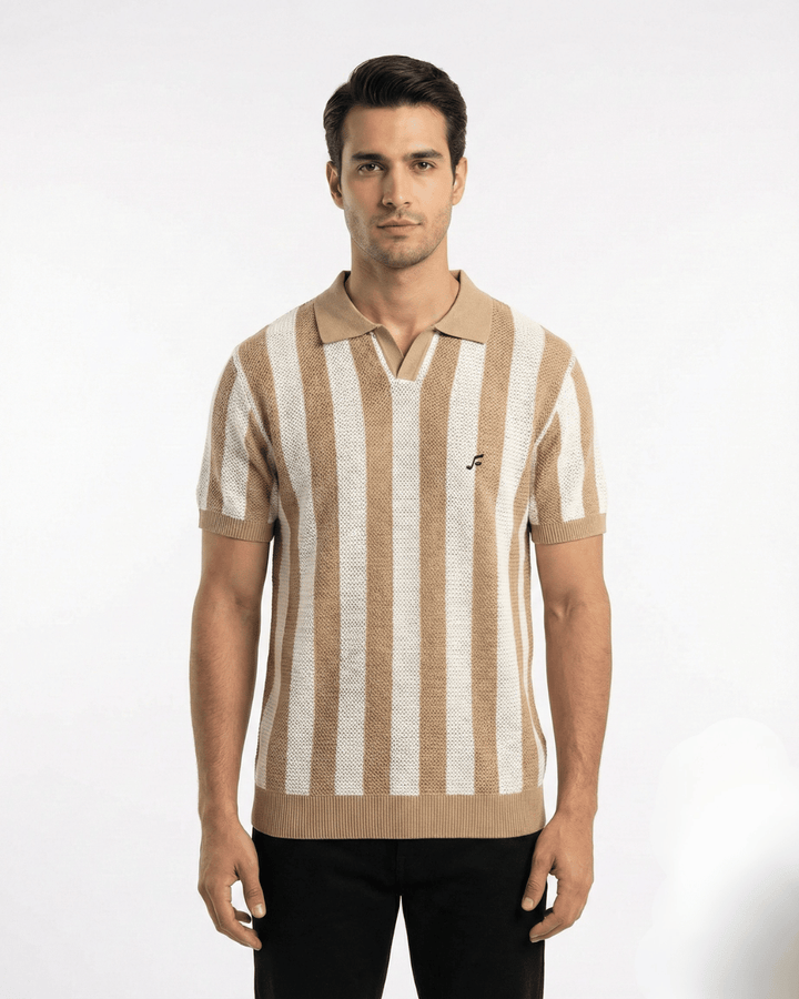 Squalo Stripe Knit Polo G6107