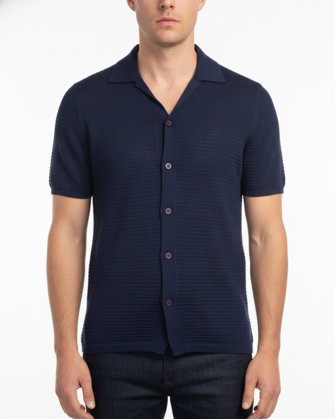 KNITTED SHORT SLEEVE SHIRTS