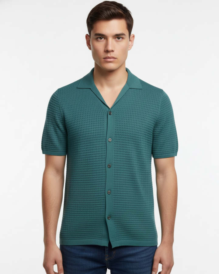 KNITTED SHORT SLEEVE SHIRTS