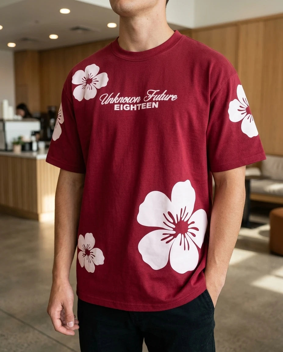 Oversized Graphic Tee - Tropical 06