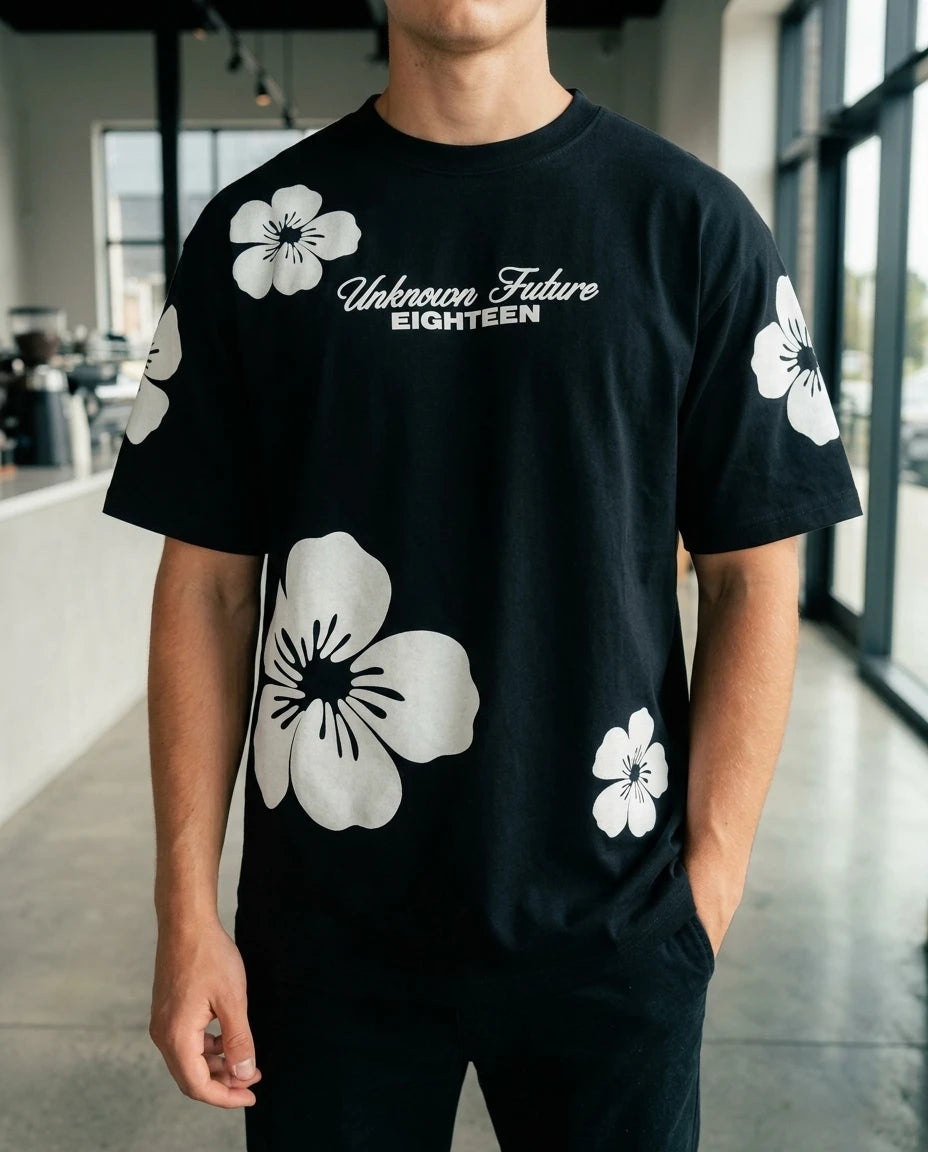 Oversized Graphic Tee - Tropical 06