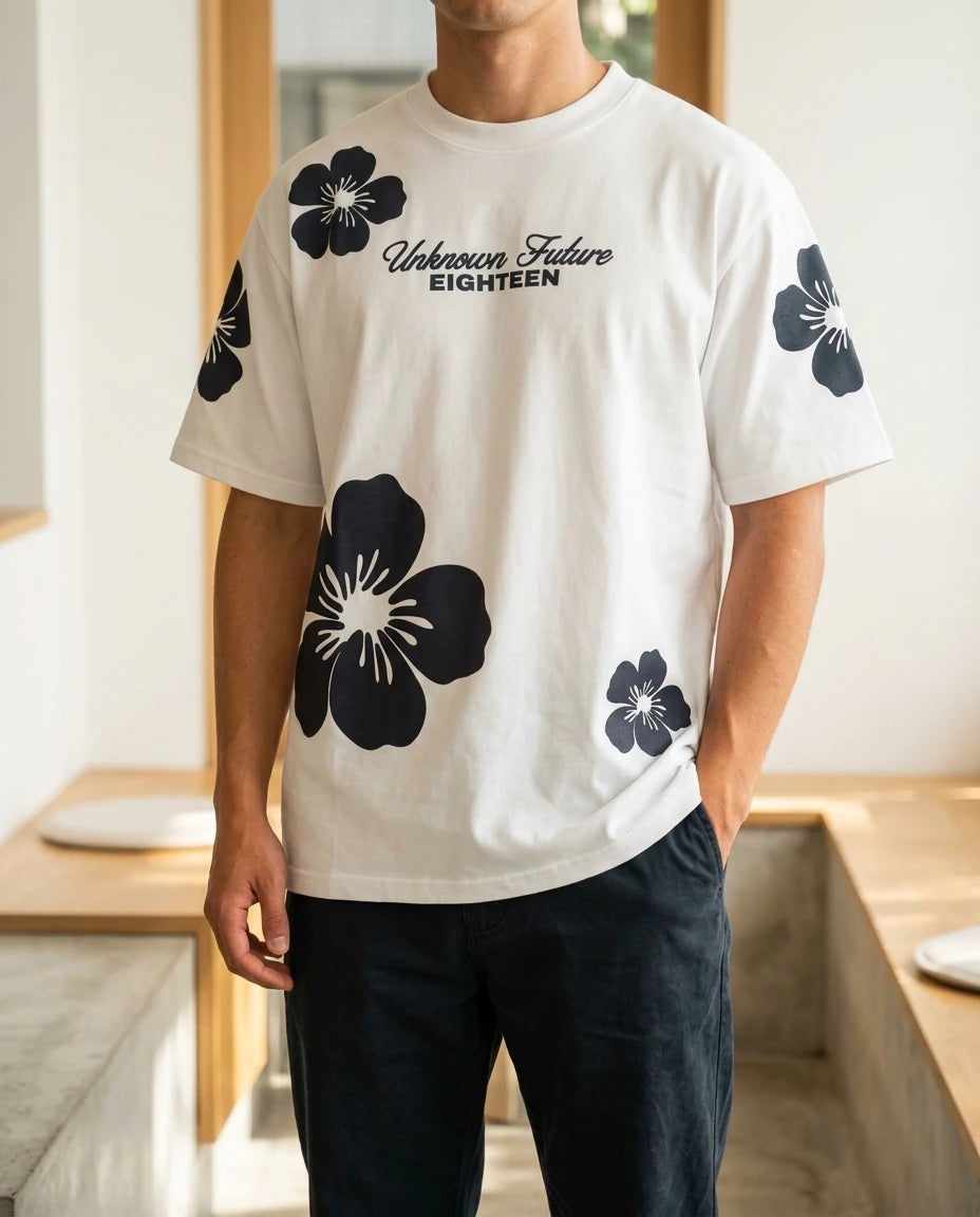 Oversized Graphic Tee - Tropical 06