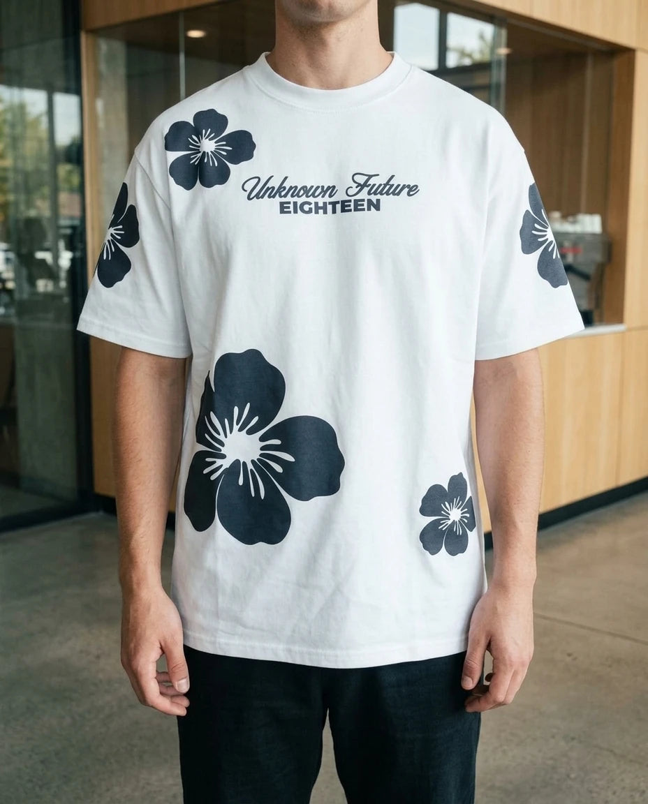 Oversized Graphic Tee - Tropical 06