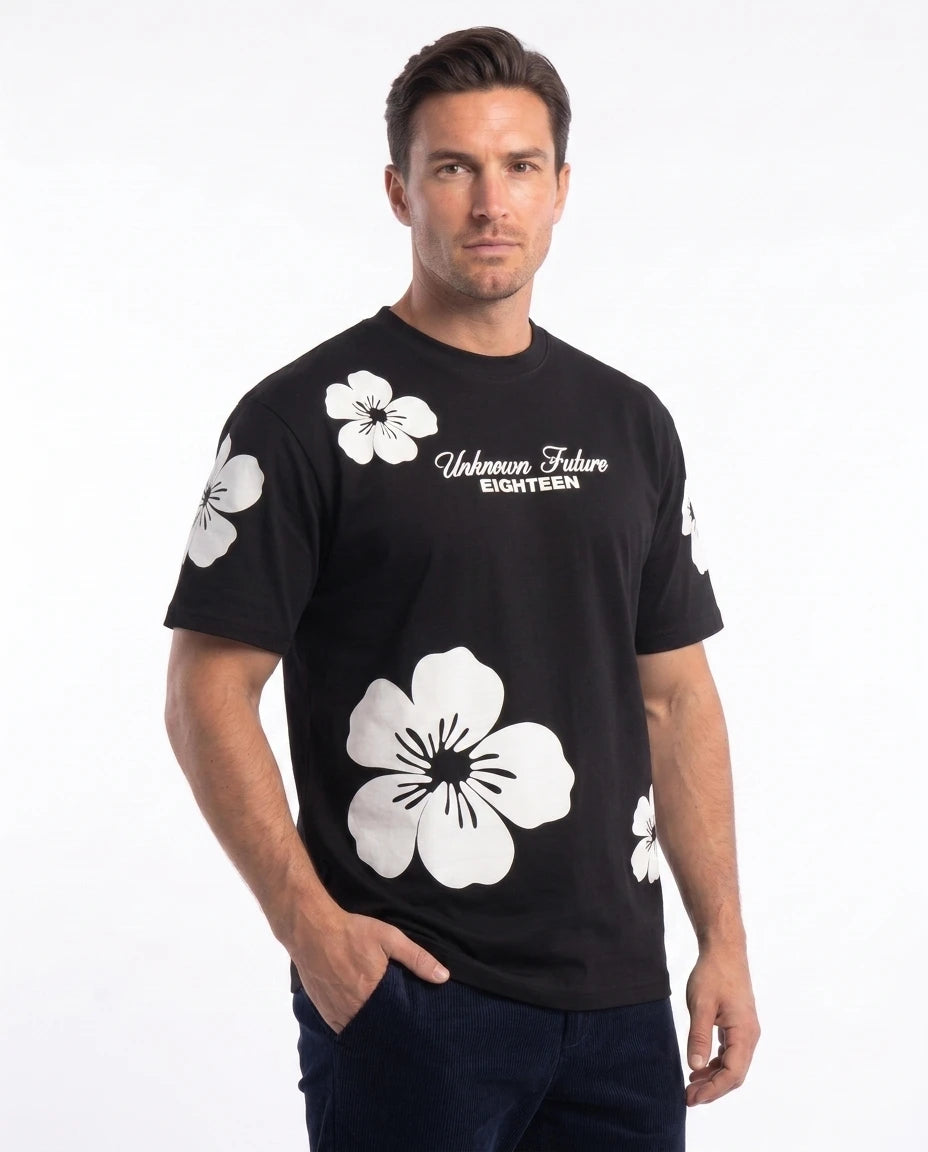 Oversized Graphic Tee - Tropical 06