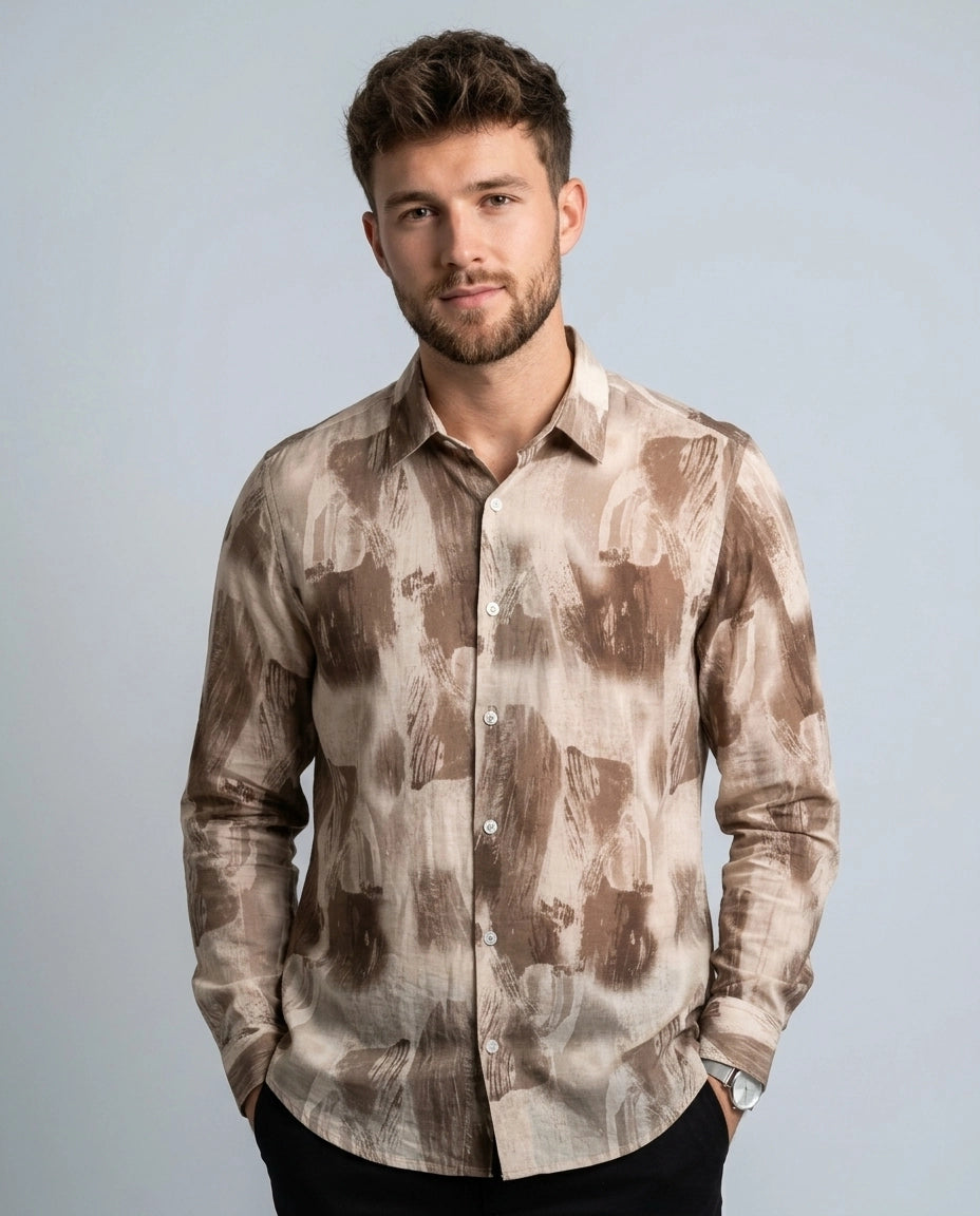 Digital Print Long Sleeve Shirt