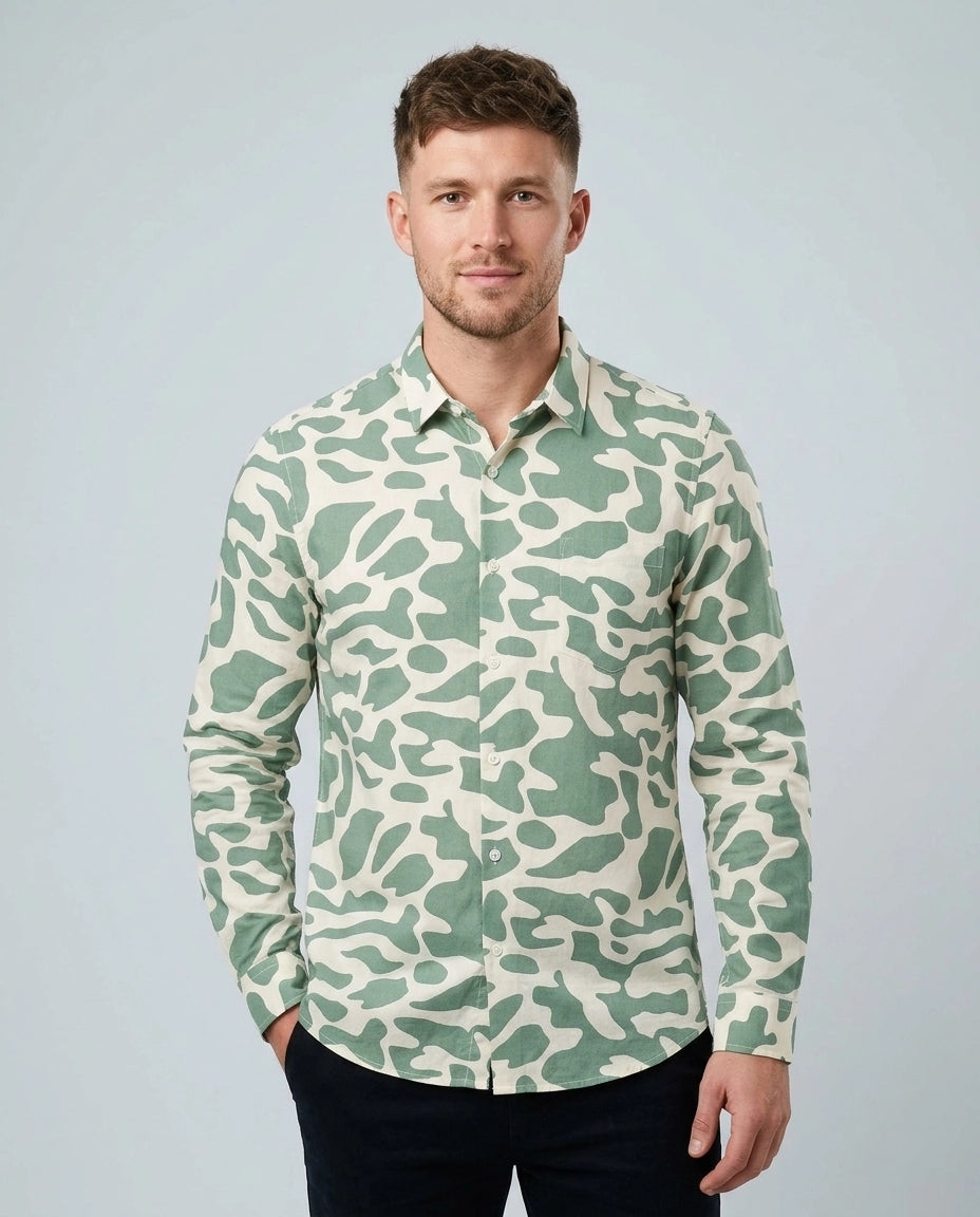 Digital Print Long Sleeve Shirt