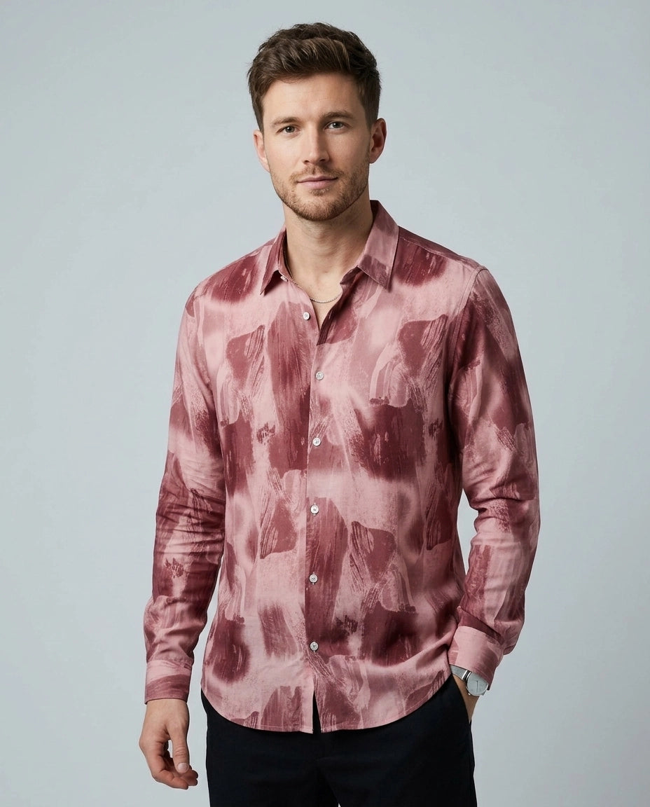 Digital Print Long Sleeve Shirt