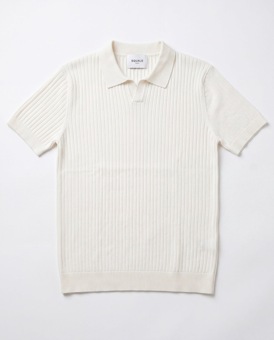 Ribbed Plain Knit Polo