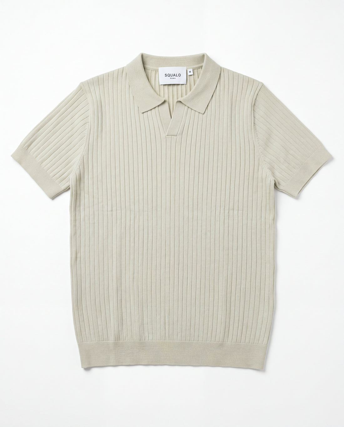 Ribbed Plain Knit Polo