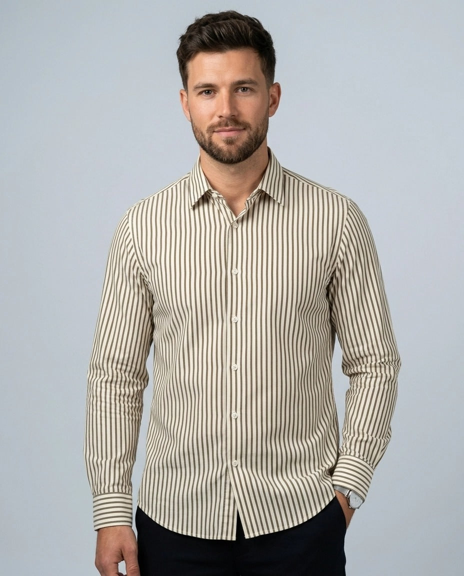 ZARA STRIPE LS SHIRT