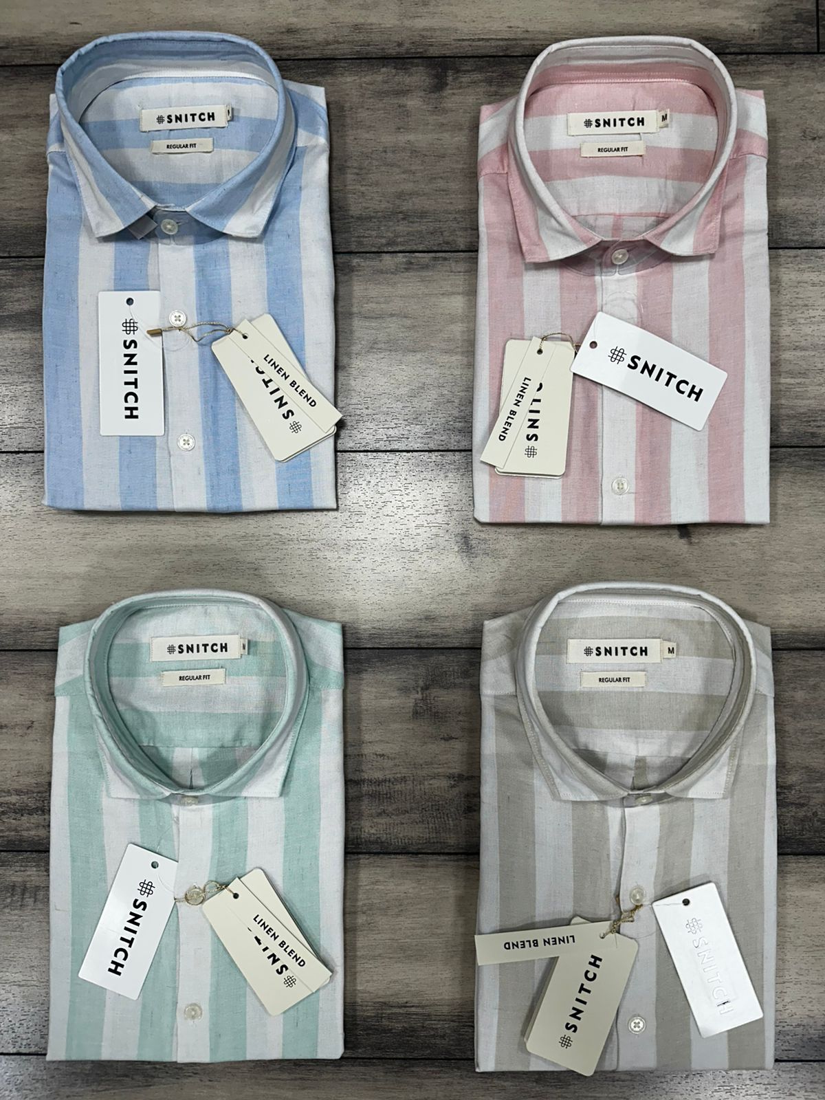 STRIPED LINEN BLEND LONG SLEEVE SHIRT