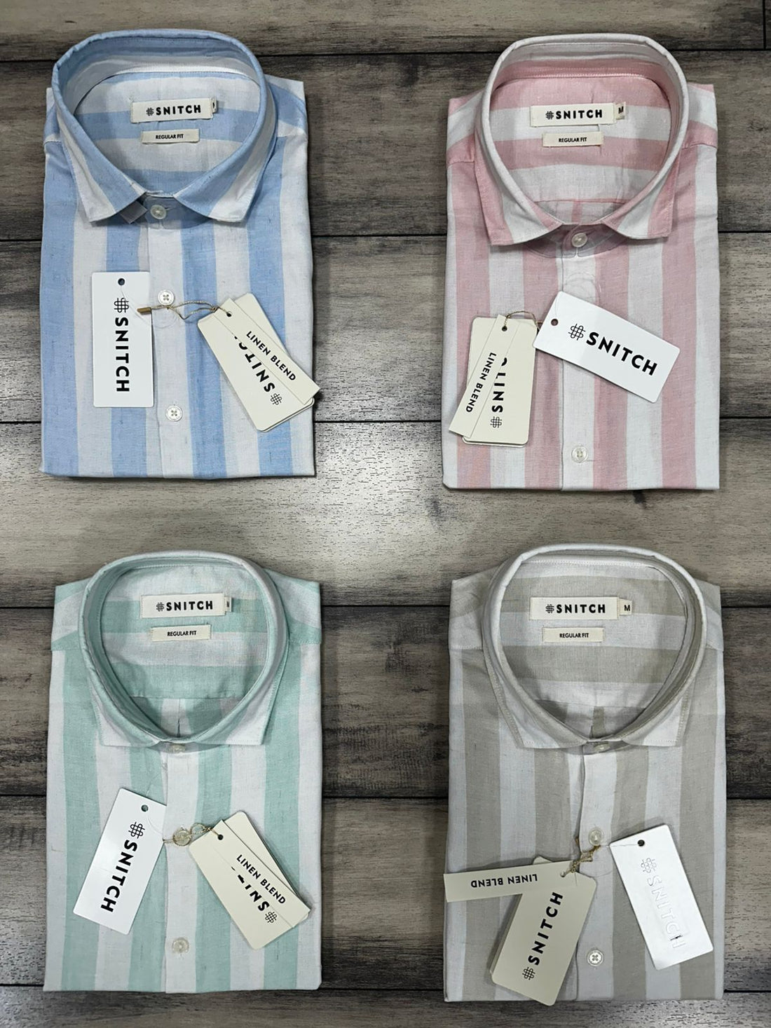 STRIPED LINEN BLEND LONG SLEEVE SHIRT