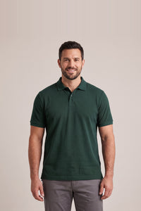 Clear Cut Polo Green cotton pique polo