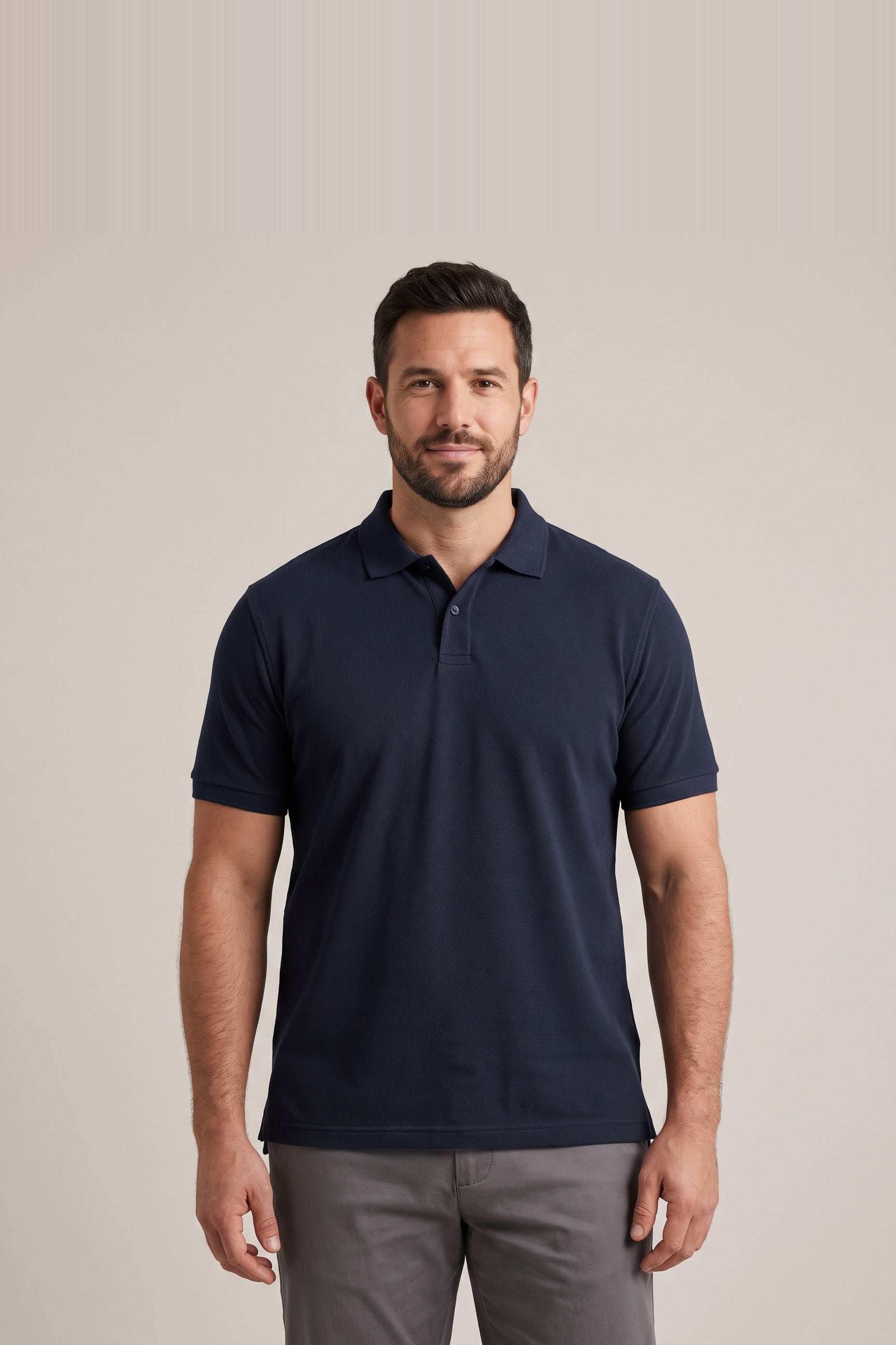 Clear Cut Polo Dark Navy cotton pique polo