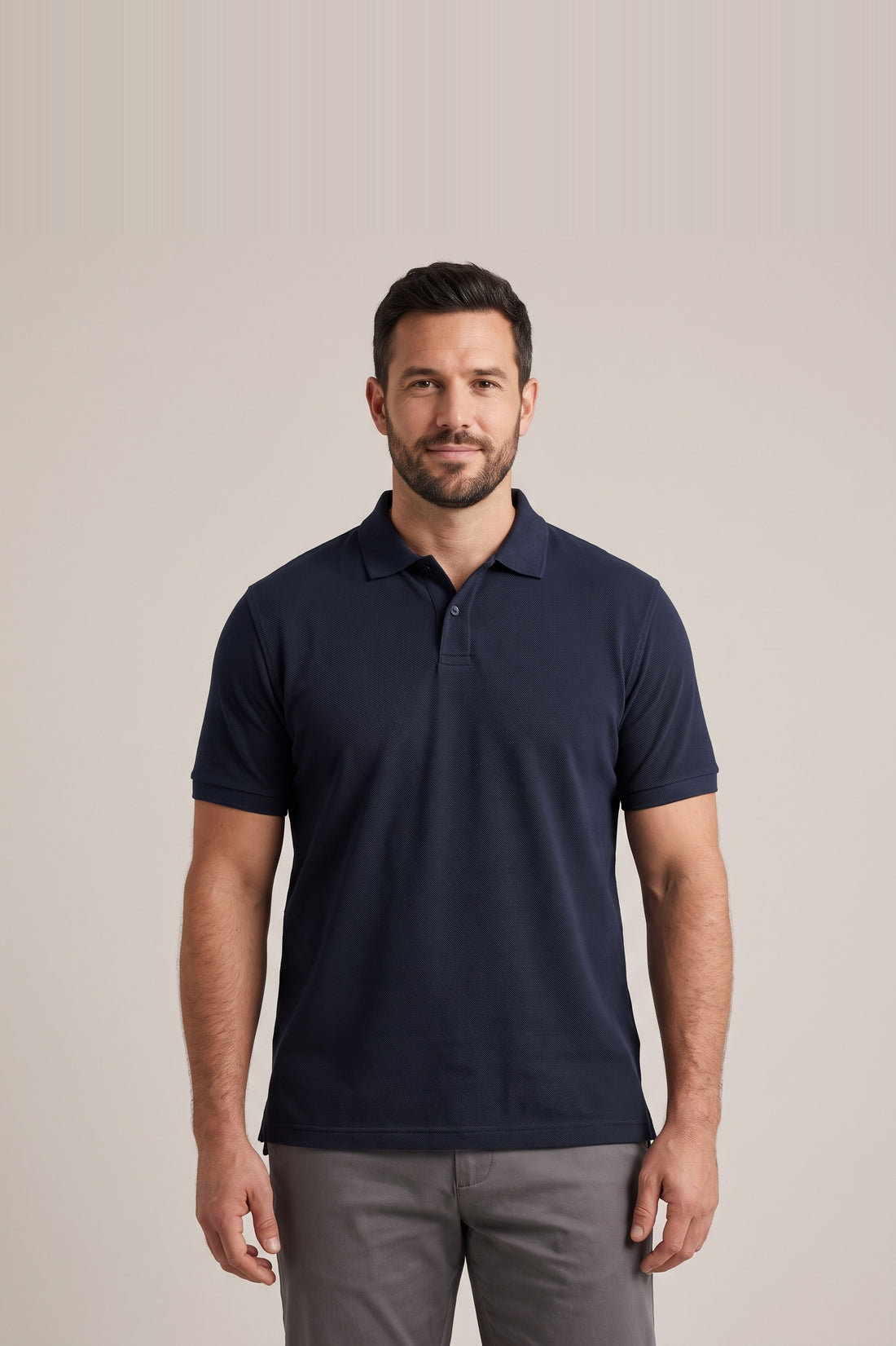 Clear Cut Polo Dark Navy cotton pique polo