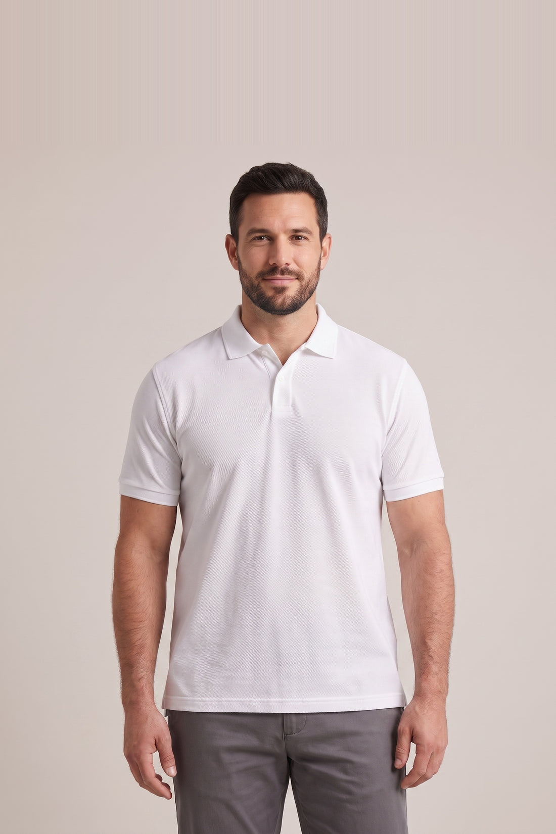 Clear Cut Polo White cotton pique polo