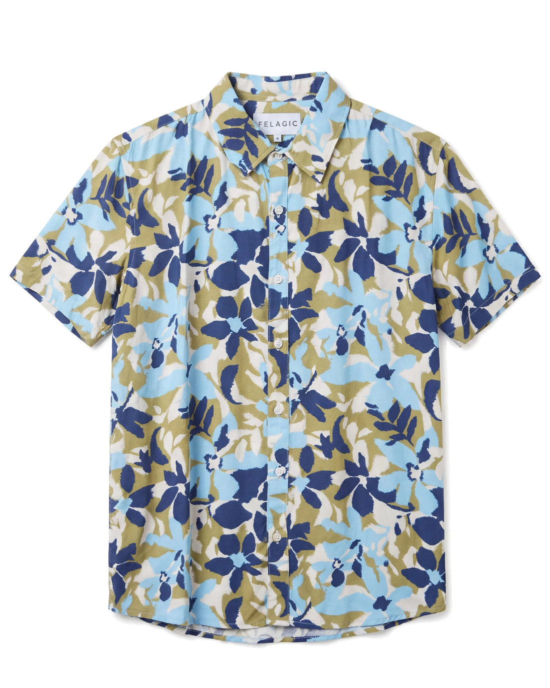 Frost Print Shirt - Blue, flat lay