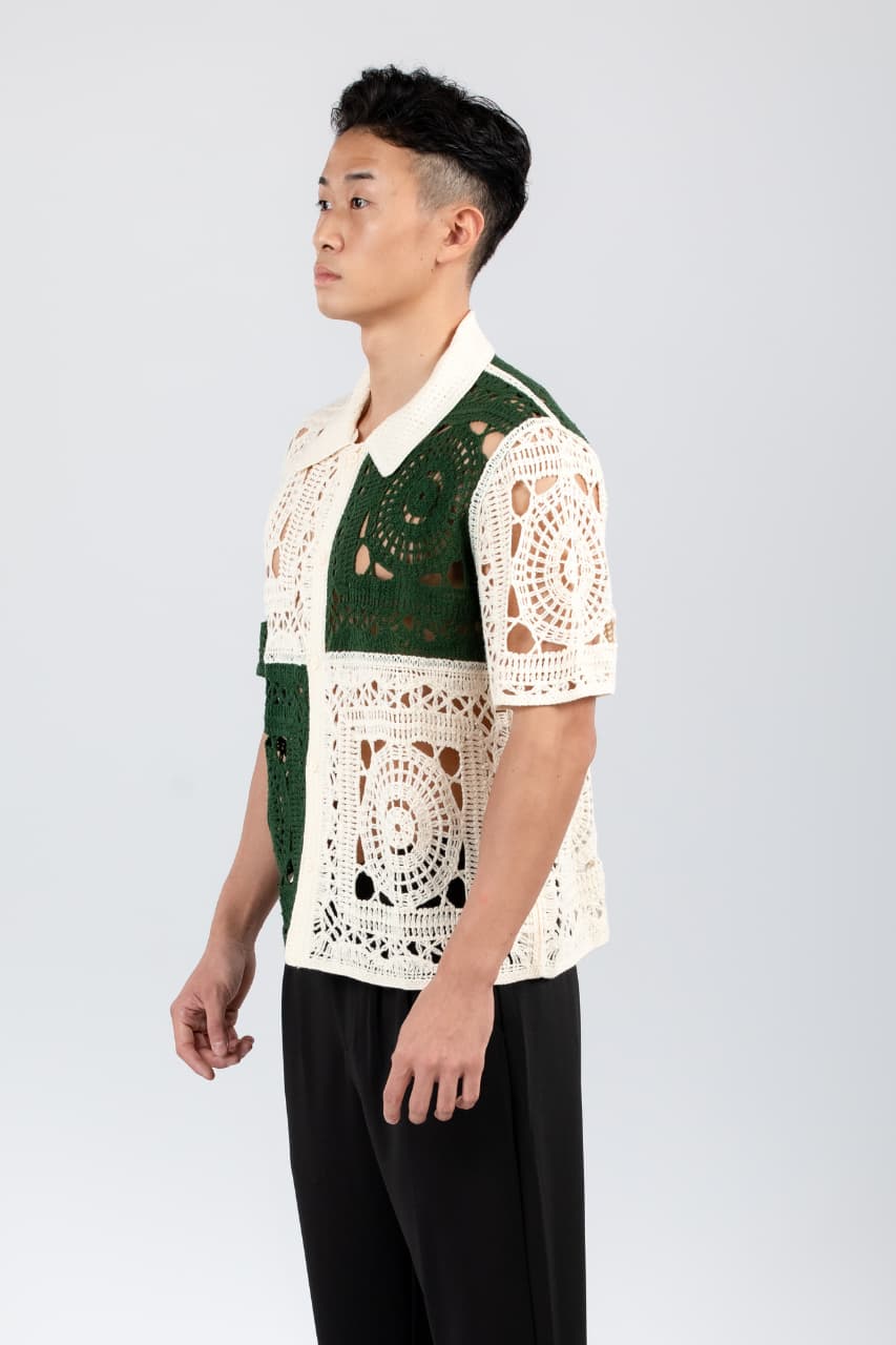 Mosaic Verde Knit Shirt