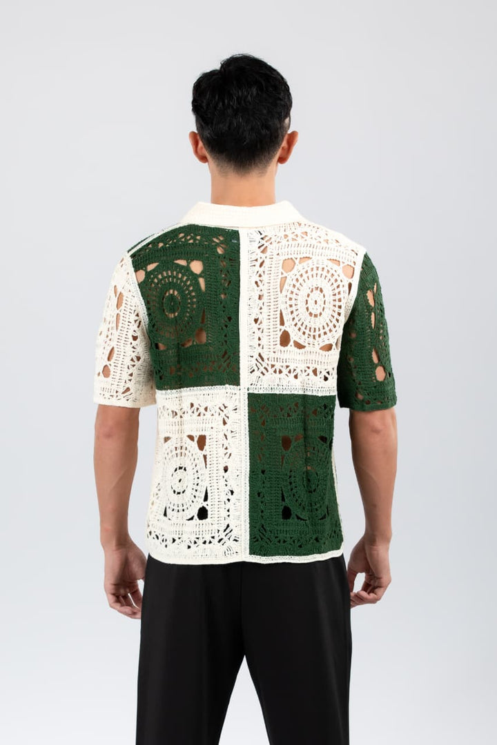 Mosaic Verde Knit Shirt