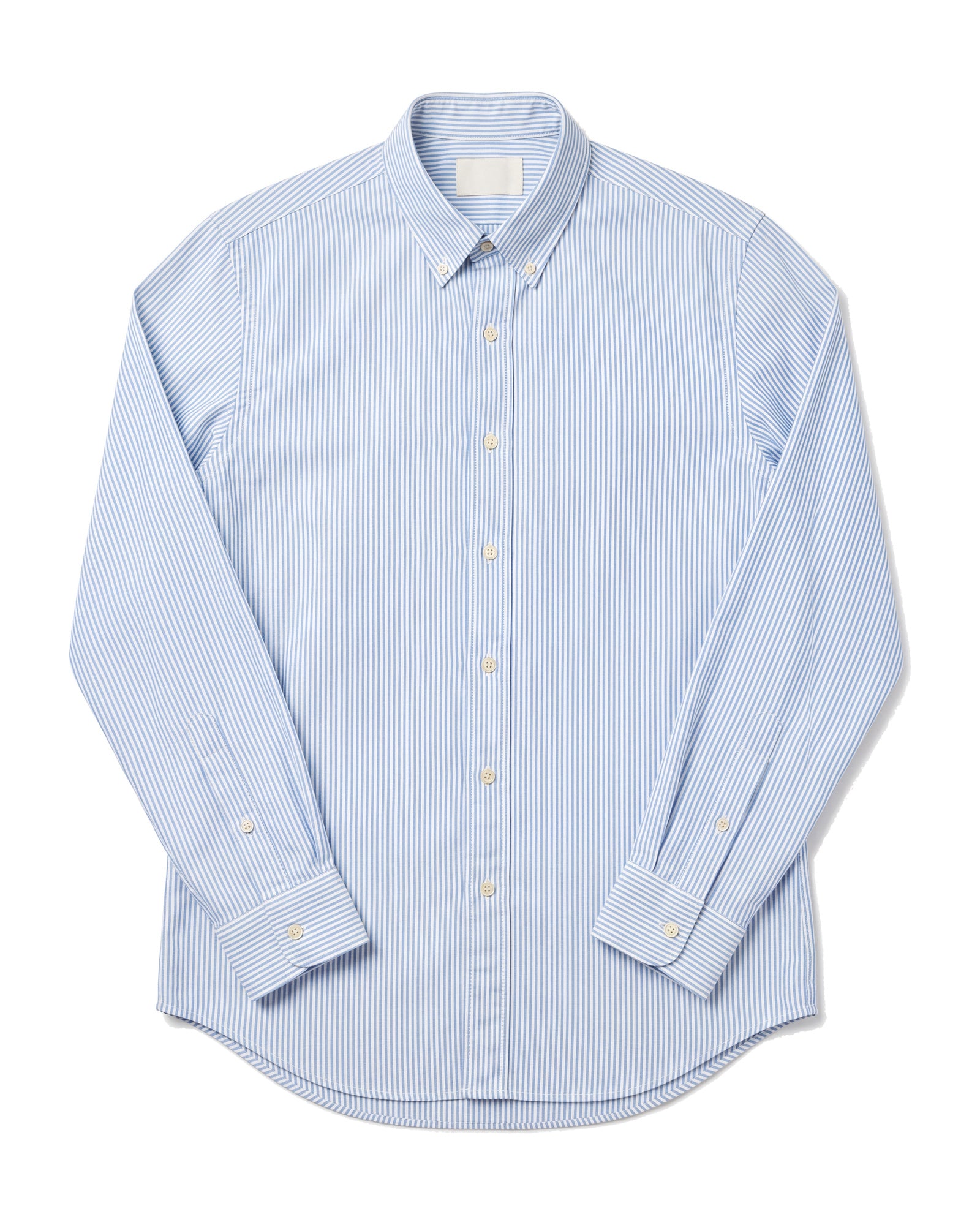 R/L Oxford Stripe Long Sleeve Shirt - Blue, flat lay