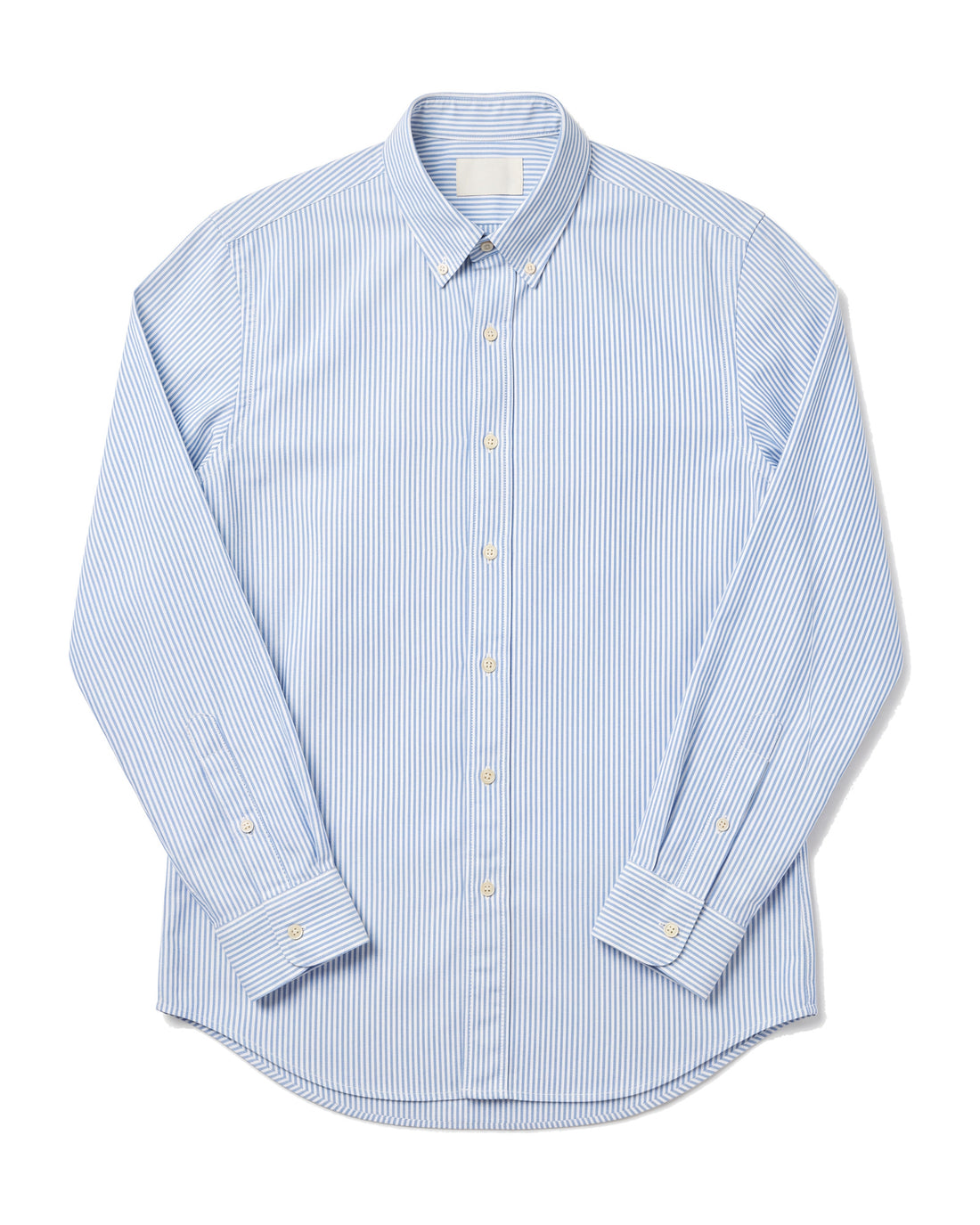 R/L Oxford Stripe Long Sleeve Shirt - Blue, flat lay