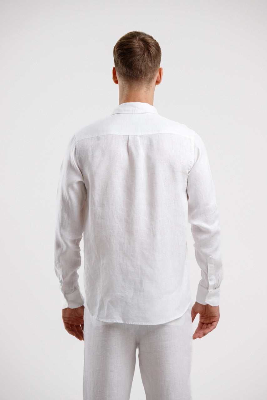 Linen Slim Fit Shirt – White