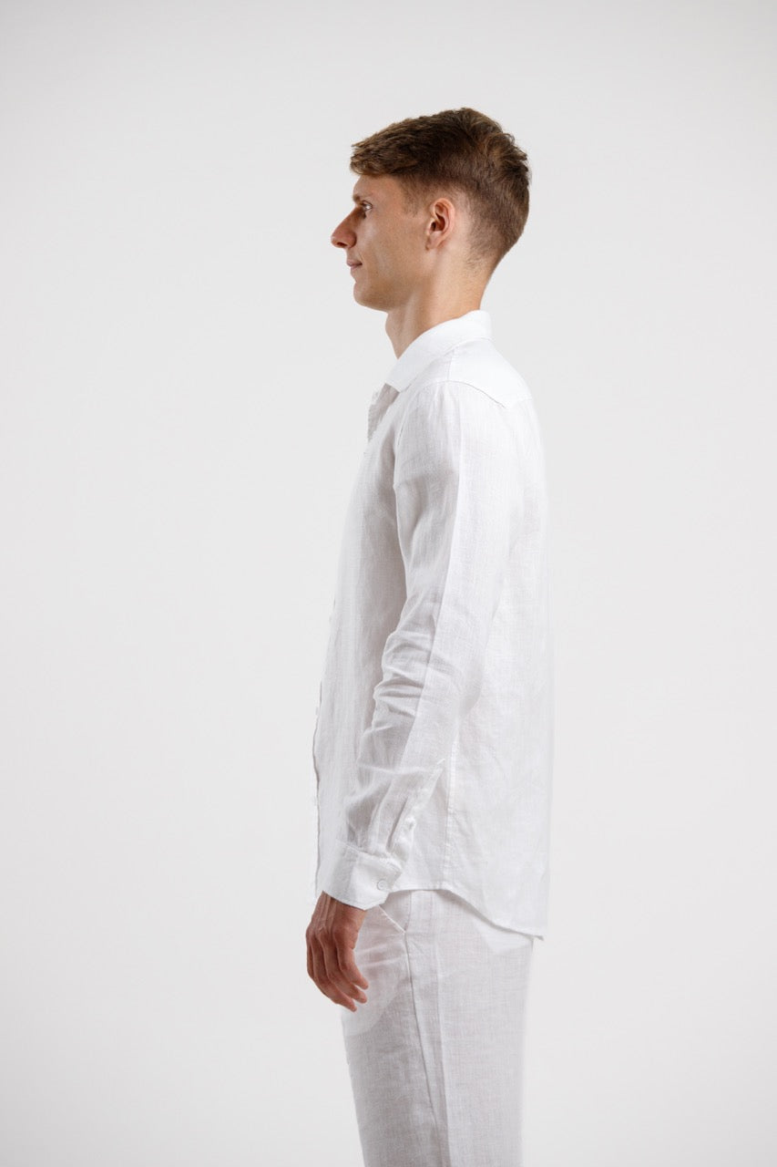 Linen Slim Fit Shirt – White